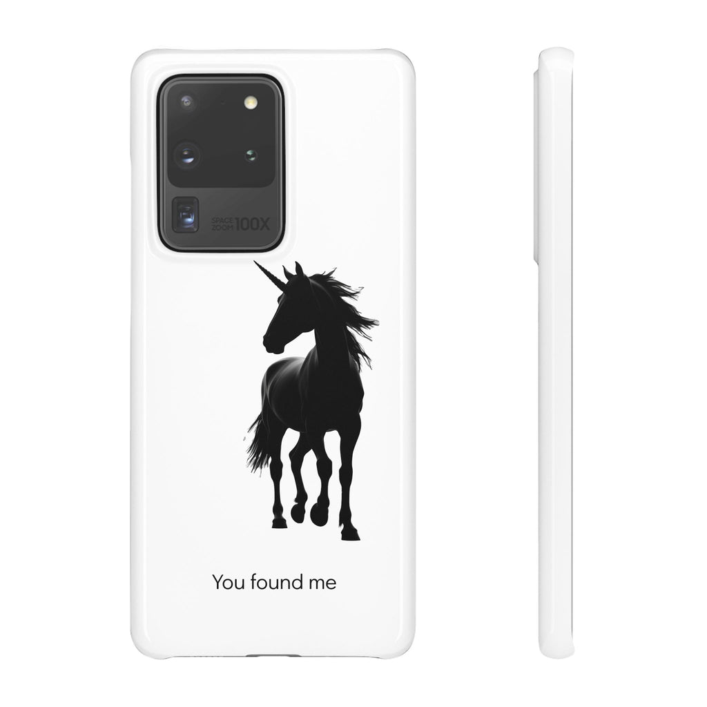 Unicorn Silhouette Phone Case – 'You found me' Protective Snap Case