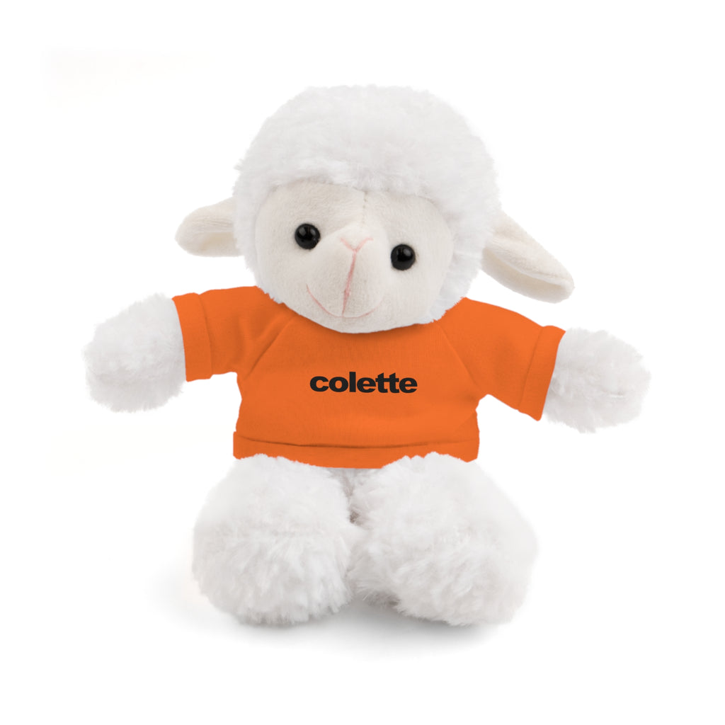 Stuffed Animal with 'colette' Logo Tee - 6 ANIMALS & 6 COLORS