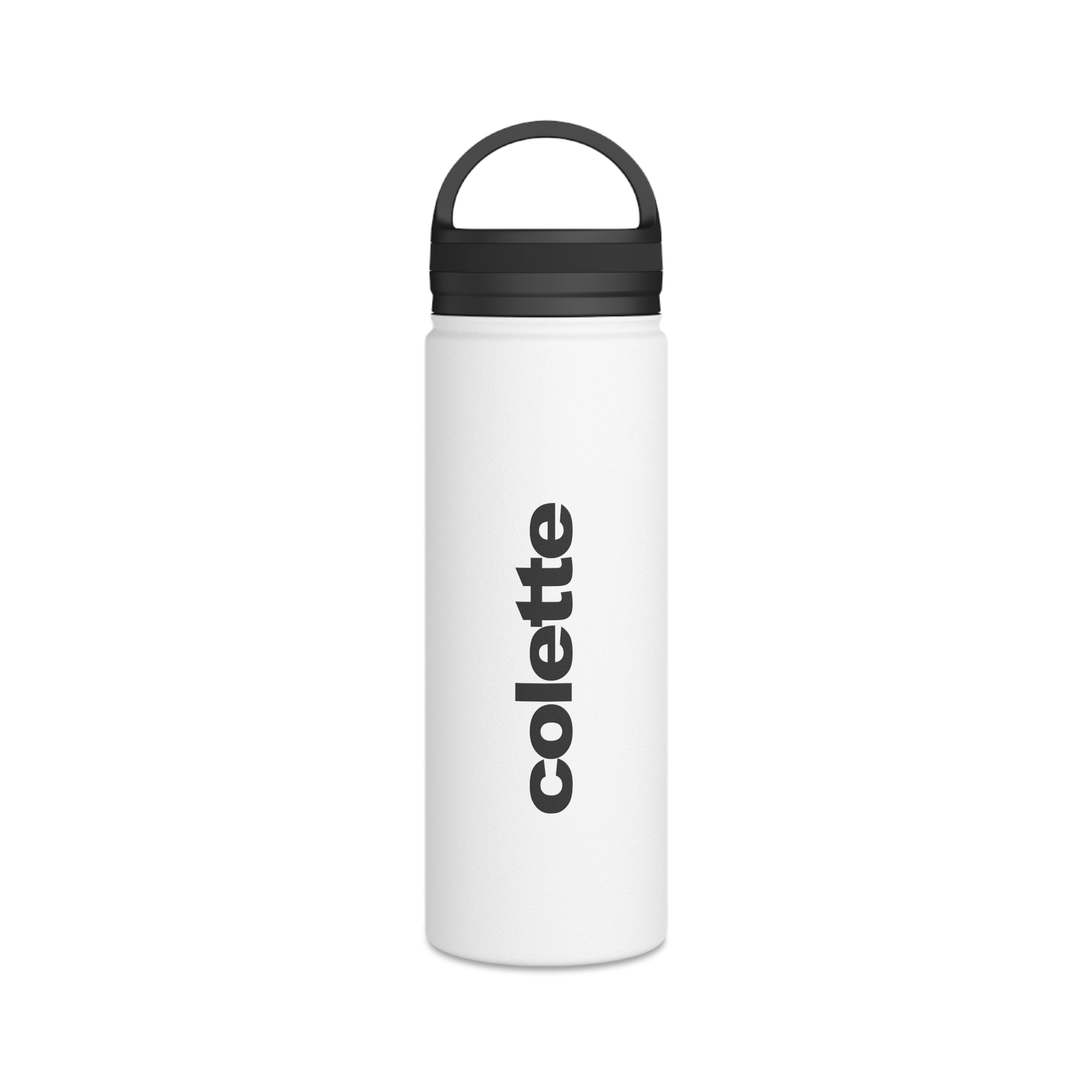 Insulated Stainless Steel Water Bottle with Handle Lid - 'colette' Logo