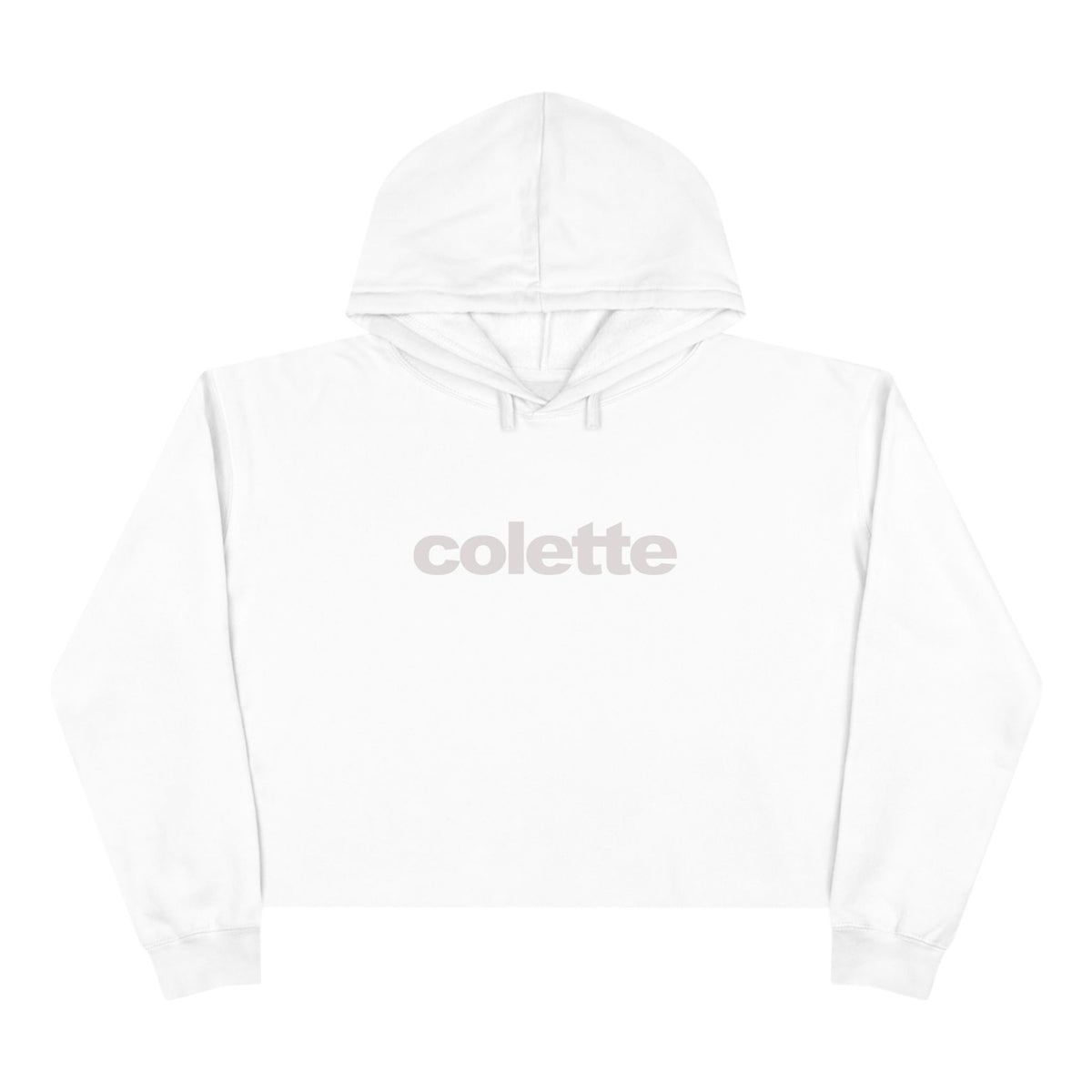 colette Cropped Hoodie — Minimal Logo Crop Sweatshirt