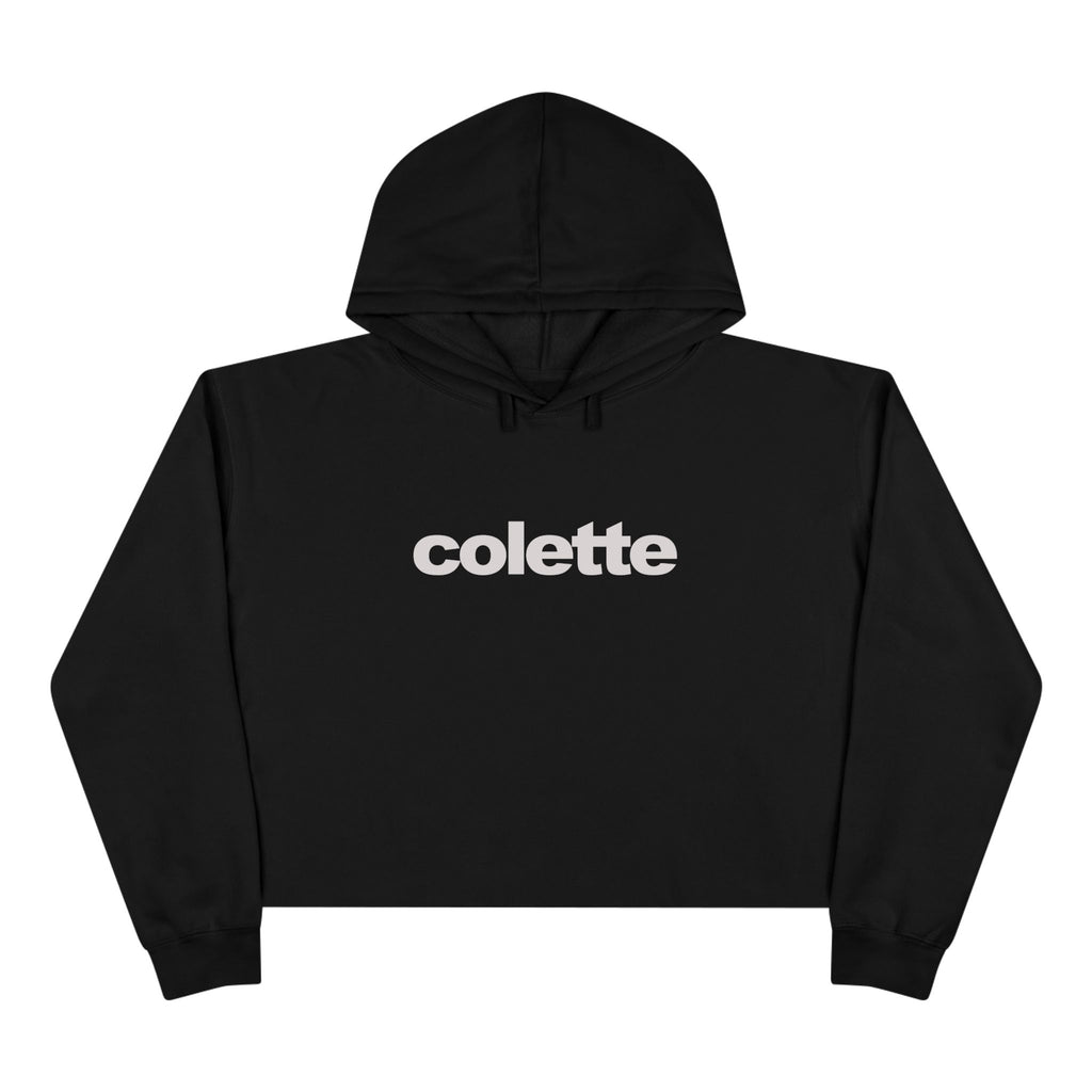 colette Cropped Hoodie — Minimal Logo Crop Sweatshirt