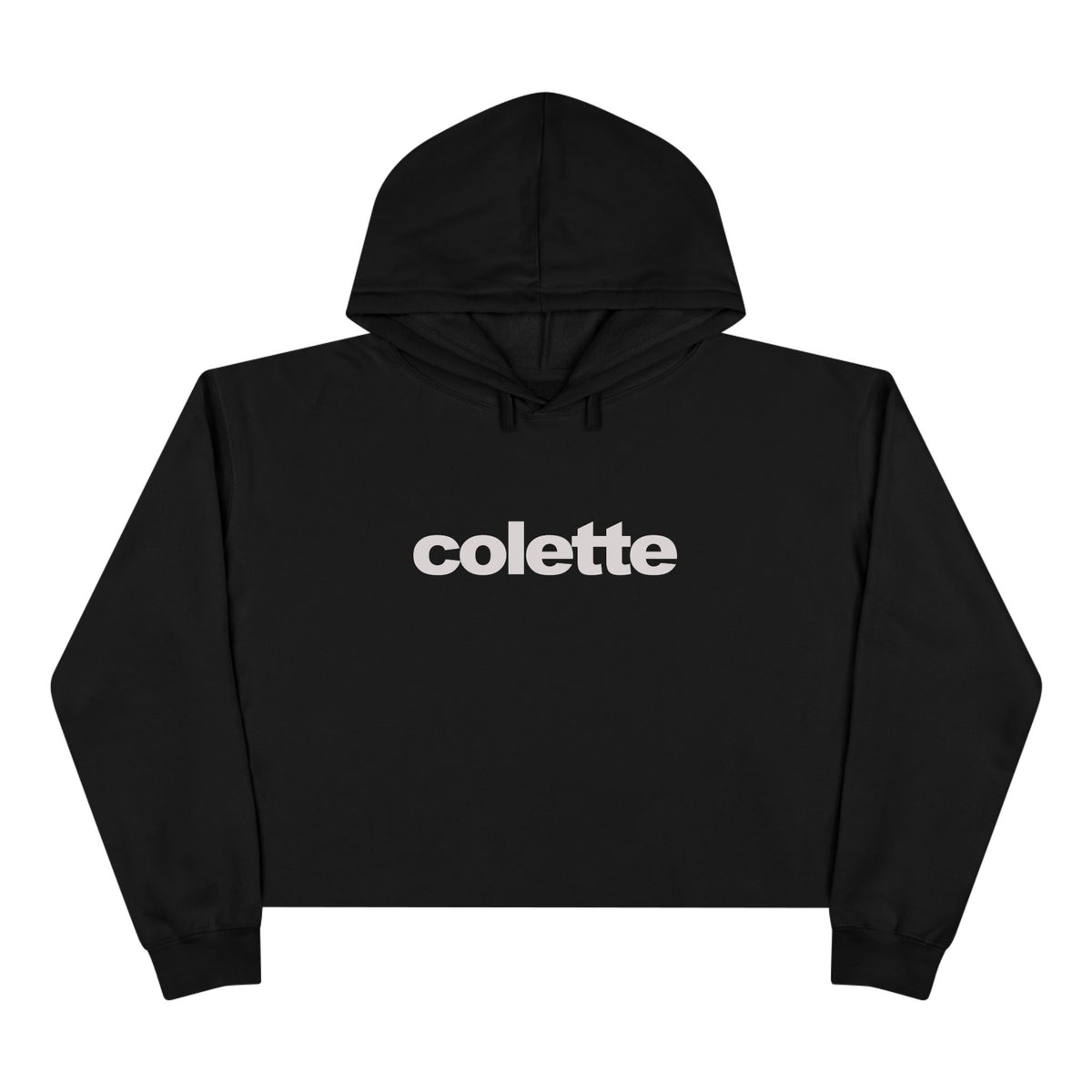 colette Cropped Hoodie — Minimal Logo Crop Sweatshirt