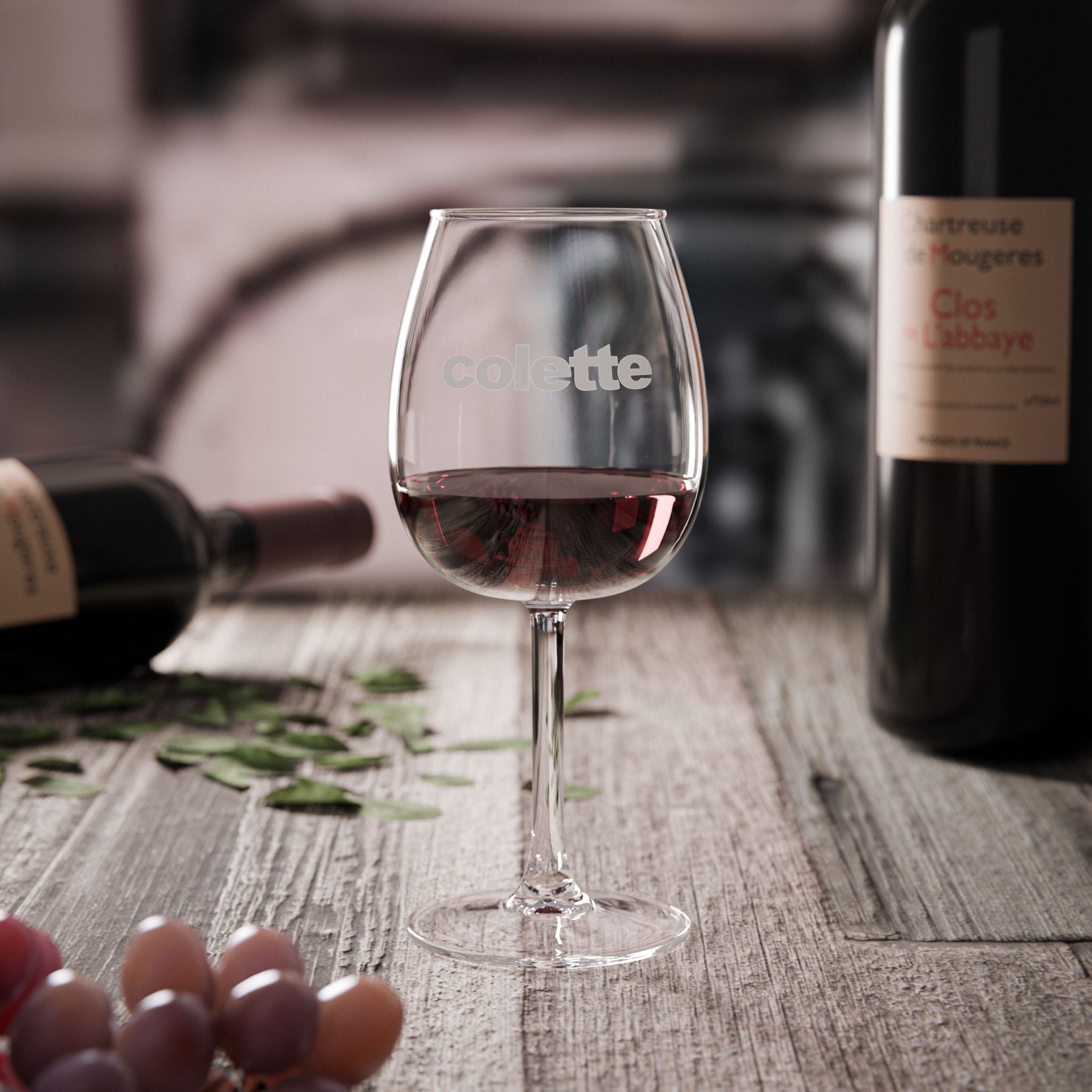 'colette' 12oz Wine Glass — Engraved Stemmed Glass