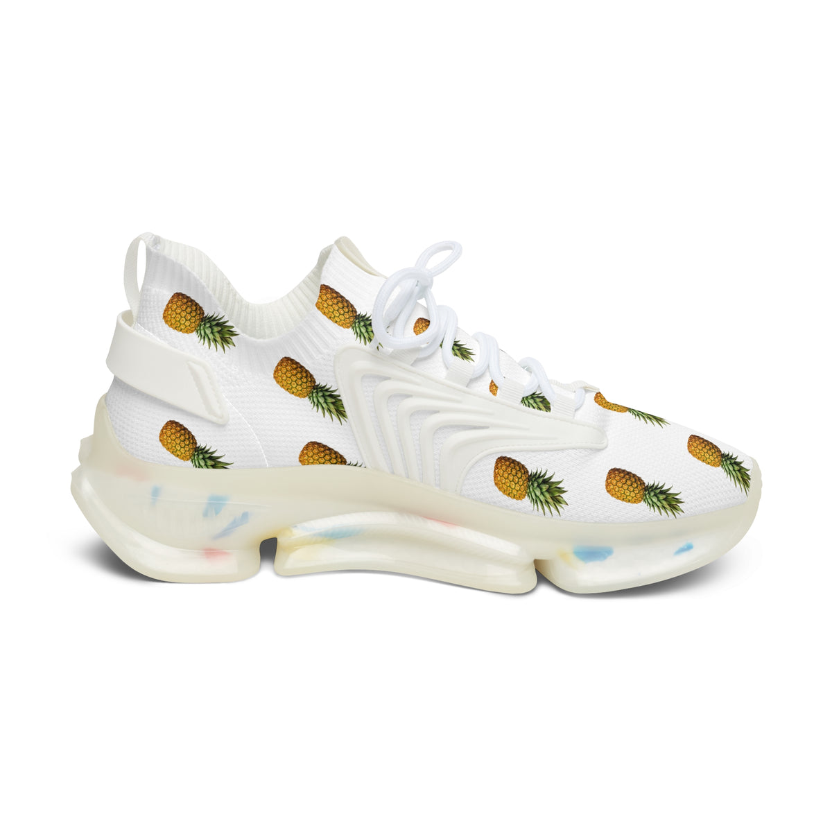 Pineapple Print Mesh Sneakers — Women’s Lightweight Summer Trainers