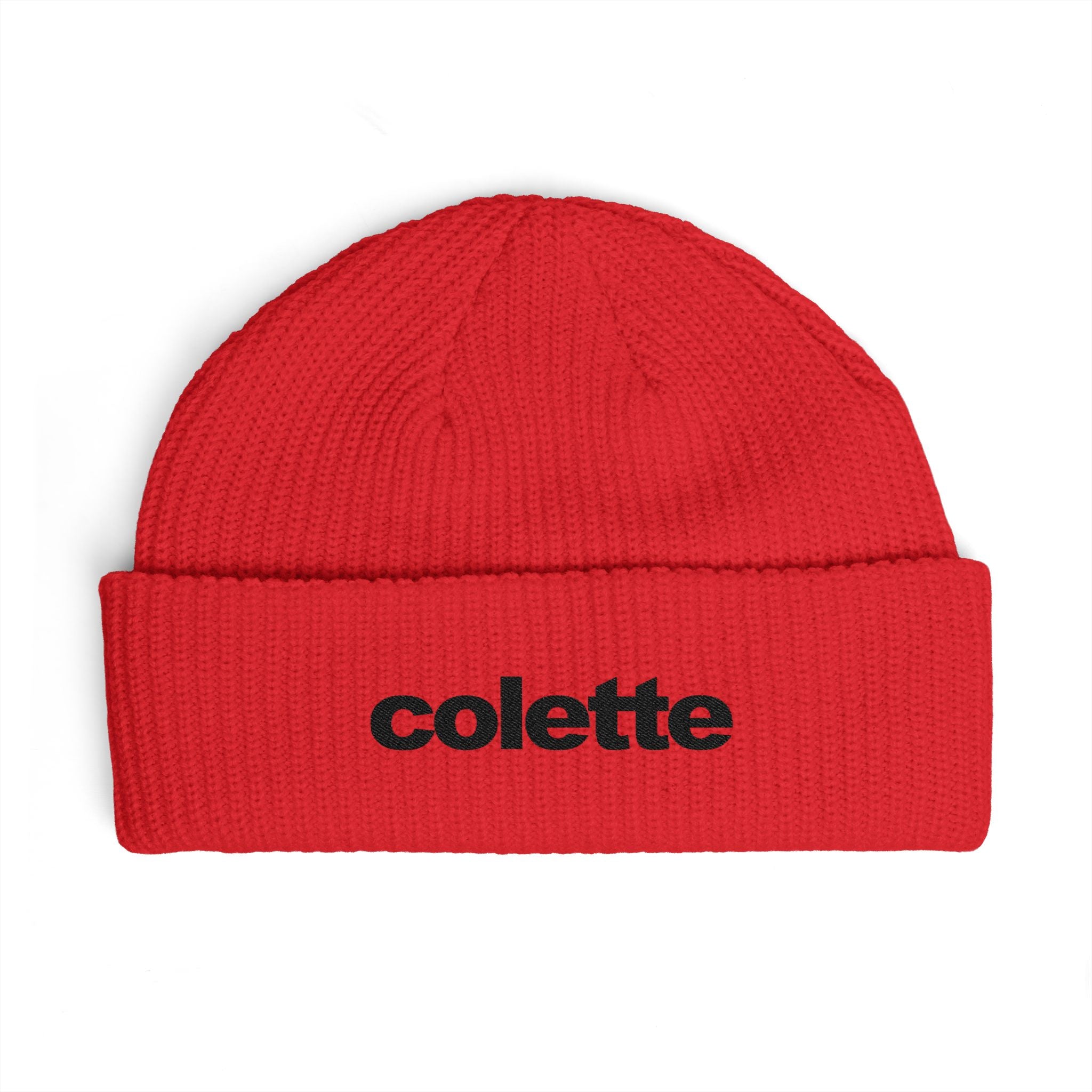 colette Cuff Beanie Ribbed Knit Winter Hat - 8 COLORS