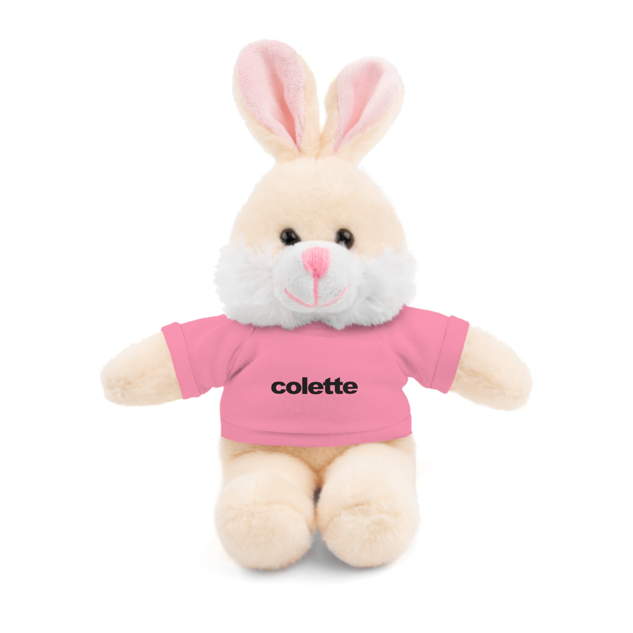 Stuffed Animal with 'colette' Logo Tee - 6 ANIMALS & 6 COLORS