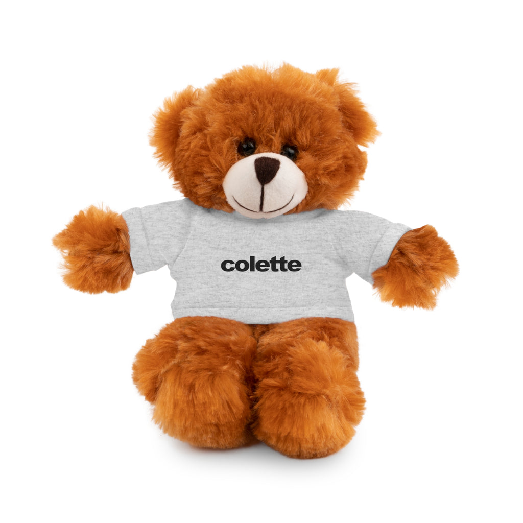 Stuffed Animal with 'colette' Logo Tee - 6 ANIMALS & 6 COLORS