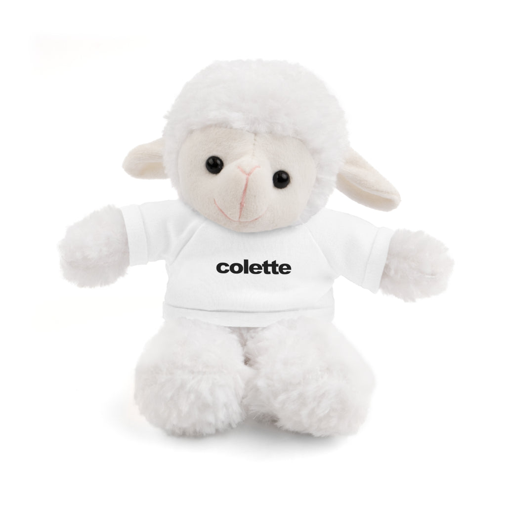 Stuffed Animal with 'colette' Logo Tee - 6 ANIMALS & 6 COLORS