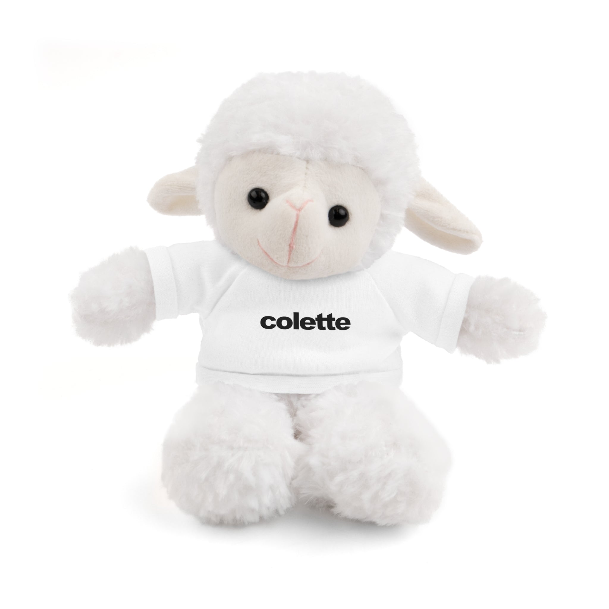 Stuffed Animal with 'colette' Logo Tee - 6 ANIMALS & 6 COLORS