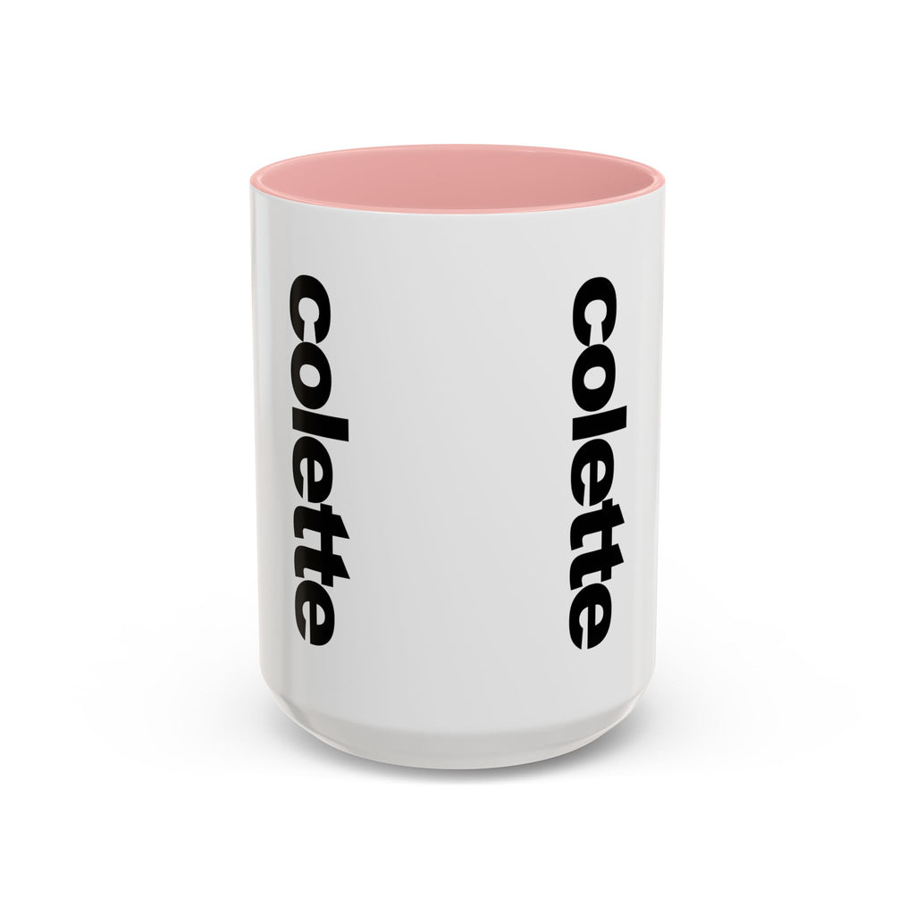 colette Accent Coffee Mug – Color Handle & Interior (11/15oz)