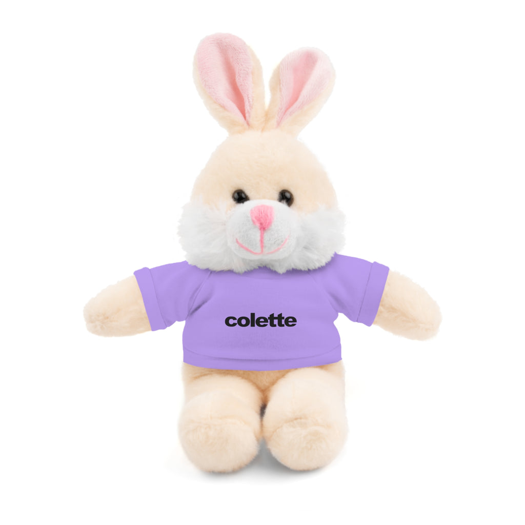 Stuffed Animal with 'colette' Logo Tee - 6 ANIMALS & 6 COLORS