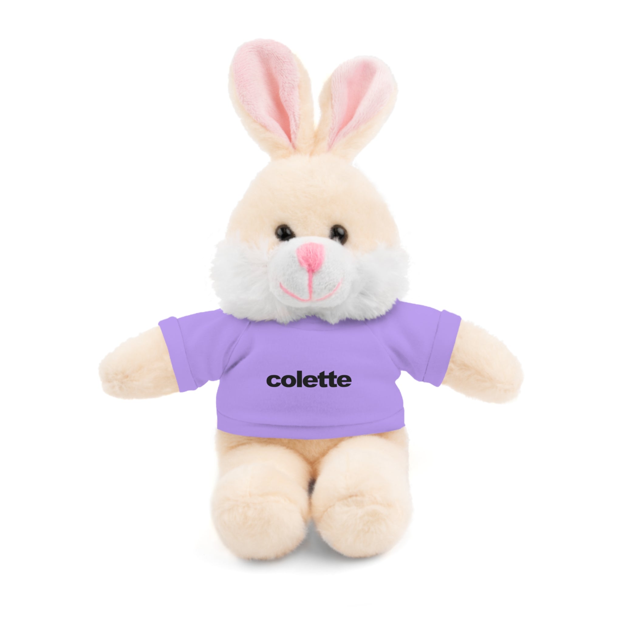 Stuffed Animal with 'colette' Logo Tee - 6 ANIMALS & 6 COLORS