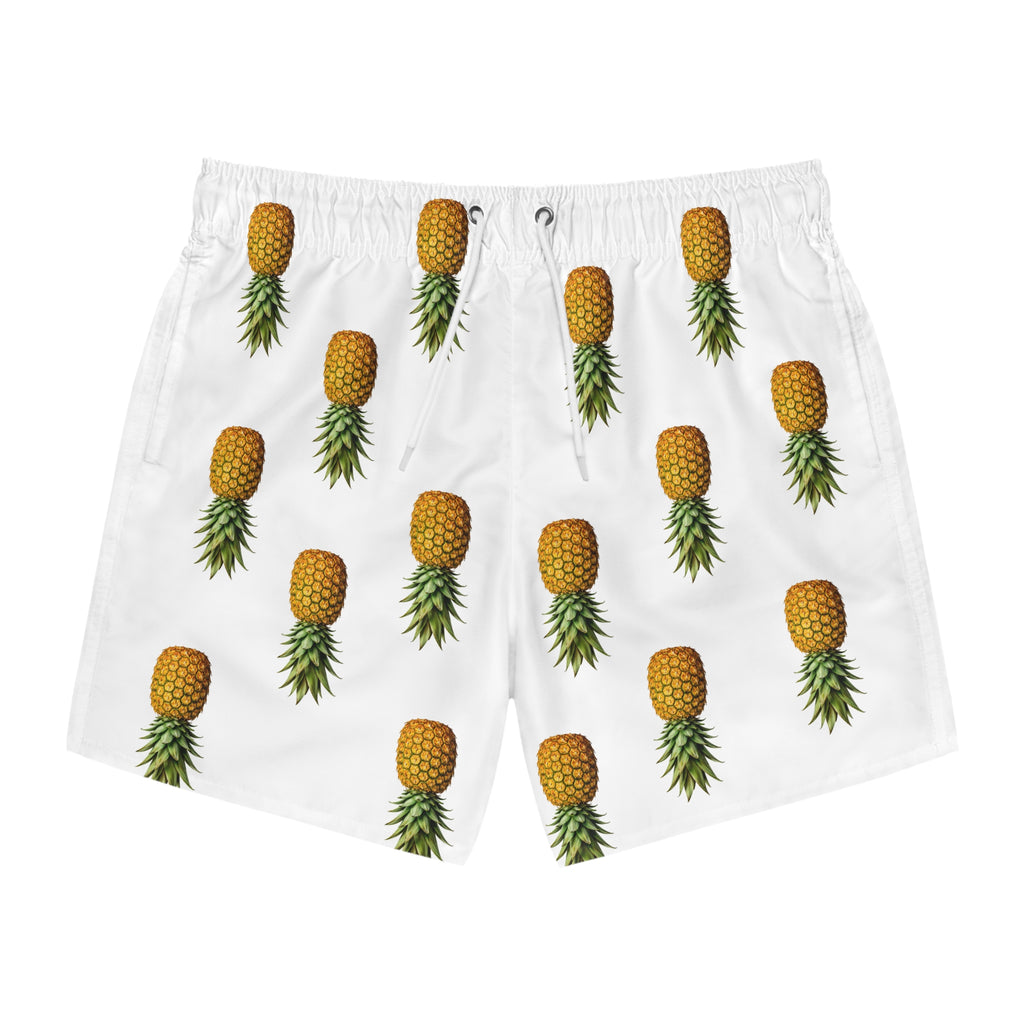 Pineapple Print Swim Trunks
