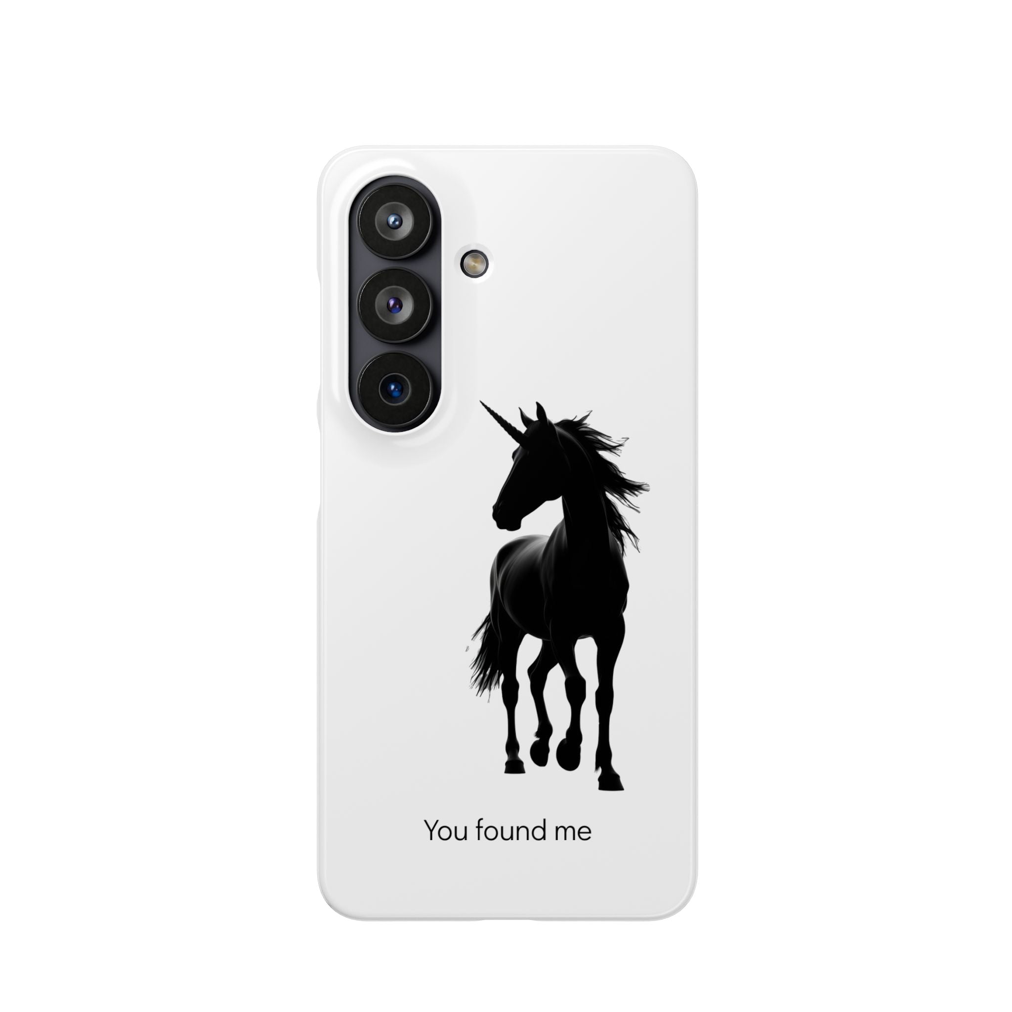 Unicorn Silhouette Phone Case – 'You found me' Protective Snap Case
