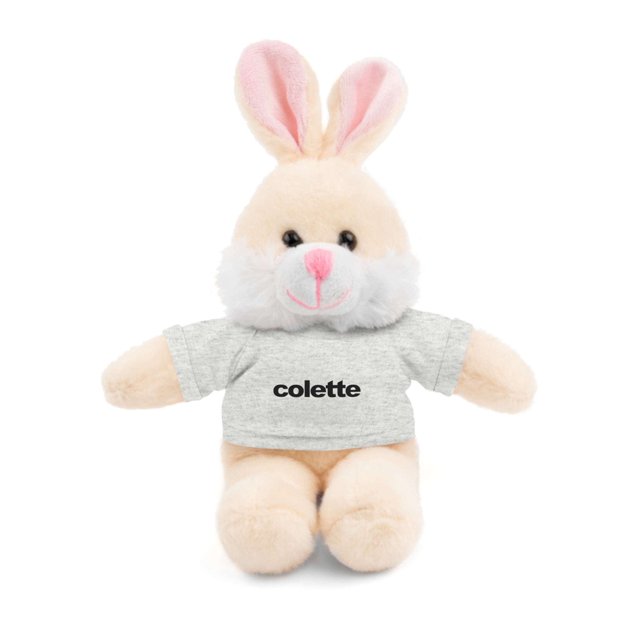 Stuffed Animal with 'colette' Logo Tee - 6 ANIMALS & 6 COLORS