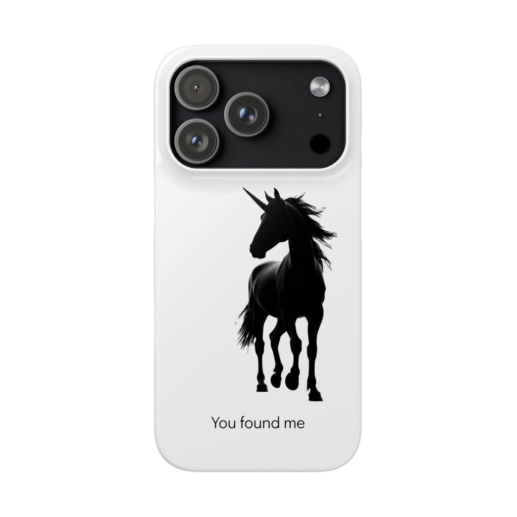 Unicorn Silhouette Phone Case – 'You found me' Protective Snap Case