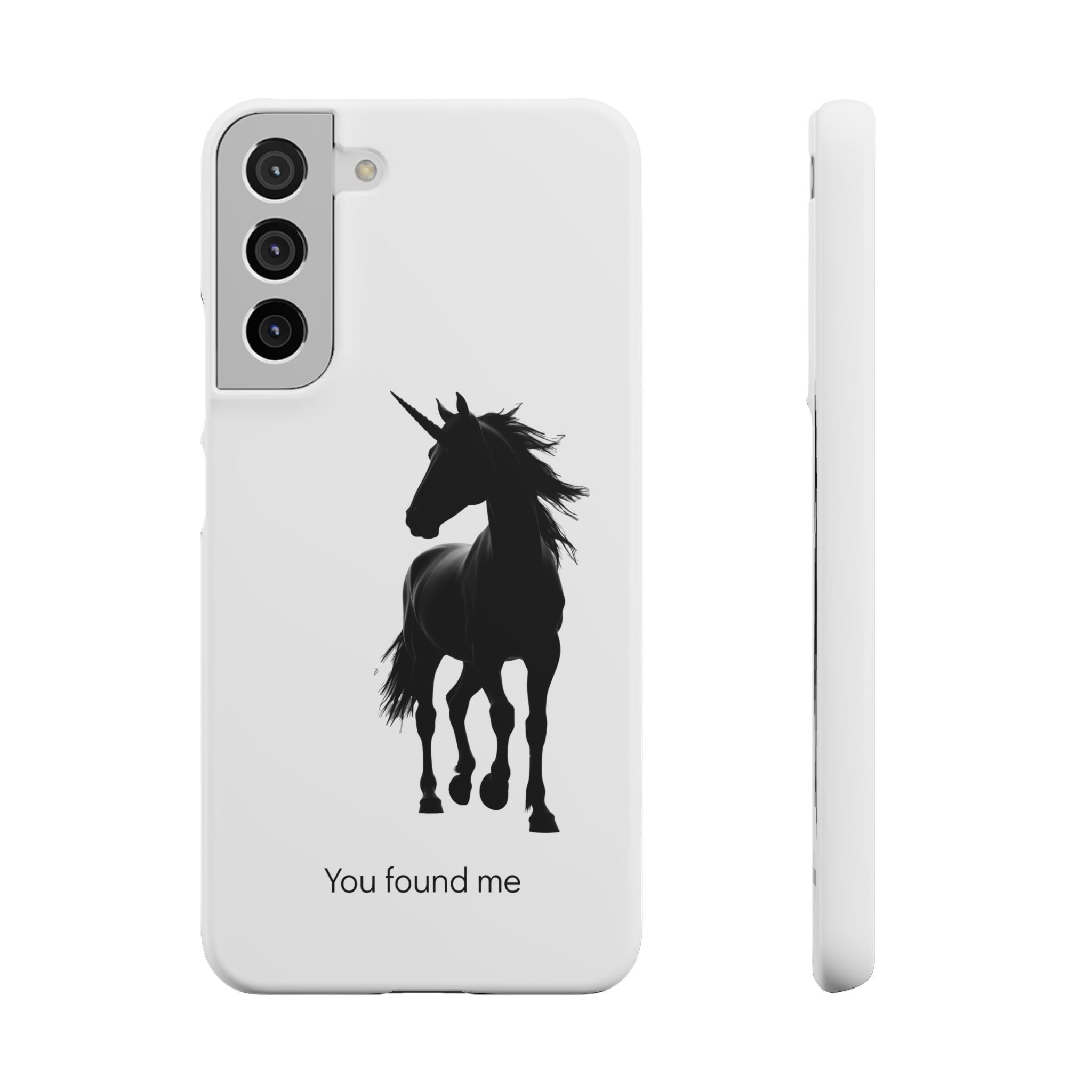 Unicorn Silhouette Phone Case – 'You found me' Protective Snap Case