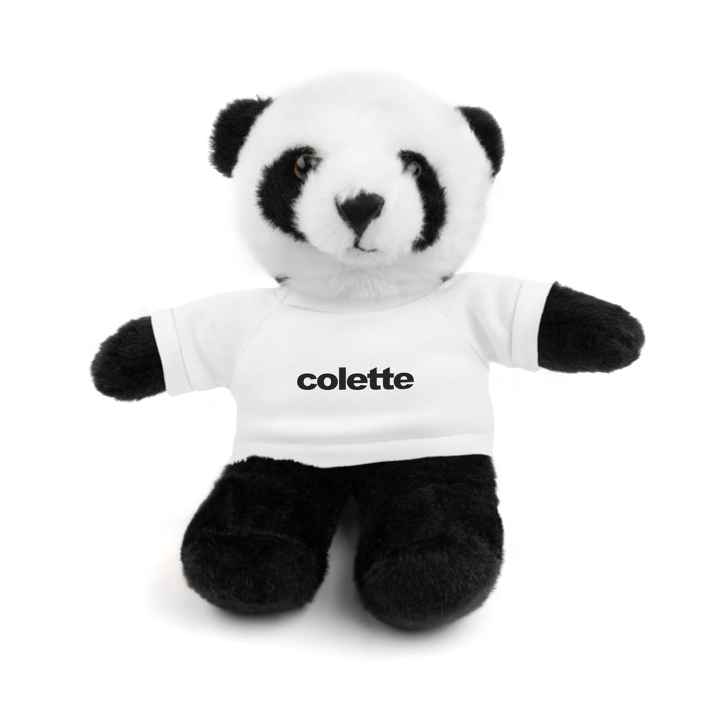 Stuffed Animal with 'colette' Logo Tee - 6 ANIMALS & 6 COLORS