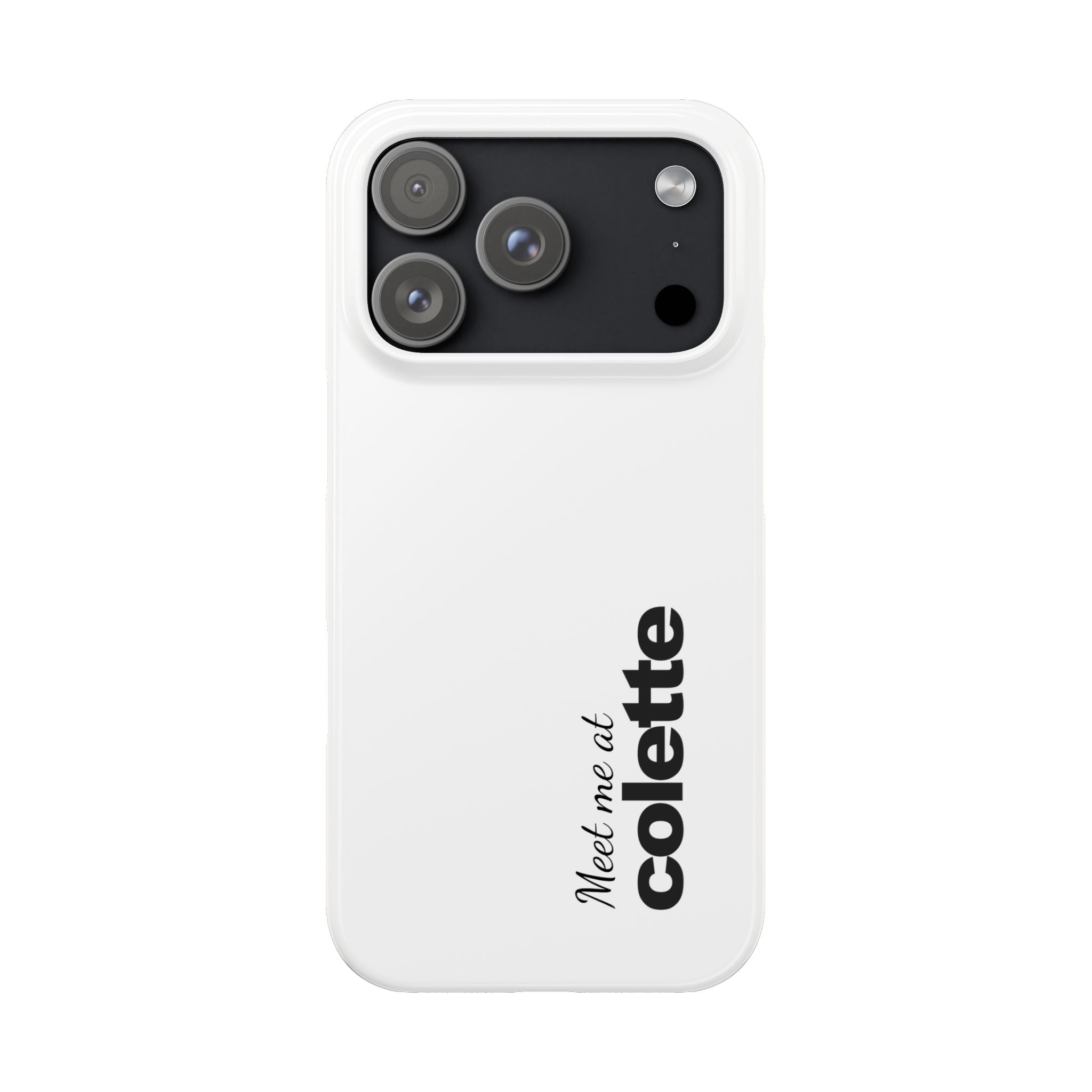 Slim Phone Case — "Meet me at colette" Phone Cover 'colette' logo