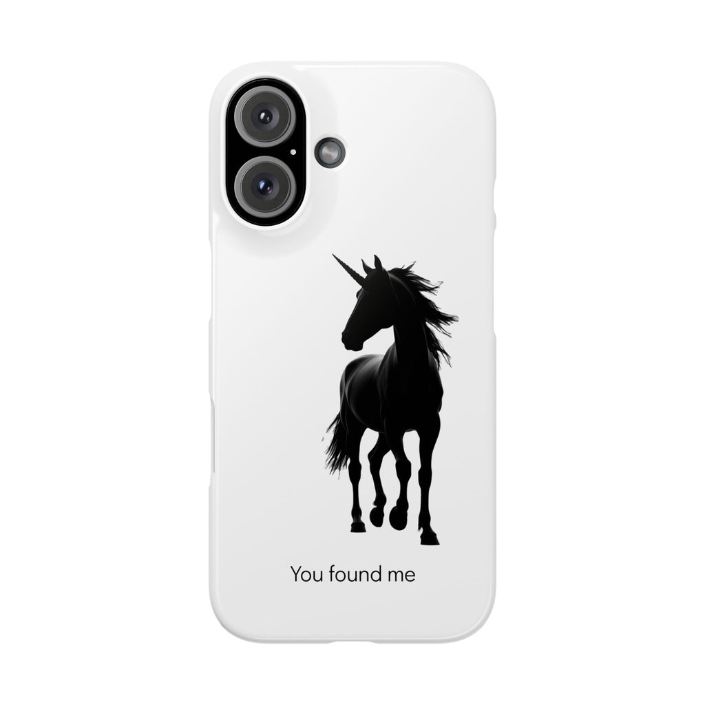 Unicorn Silhouette Phone Case – 'You found me' Protective Snap Case