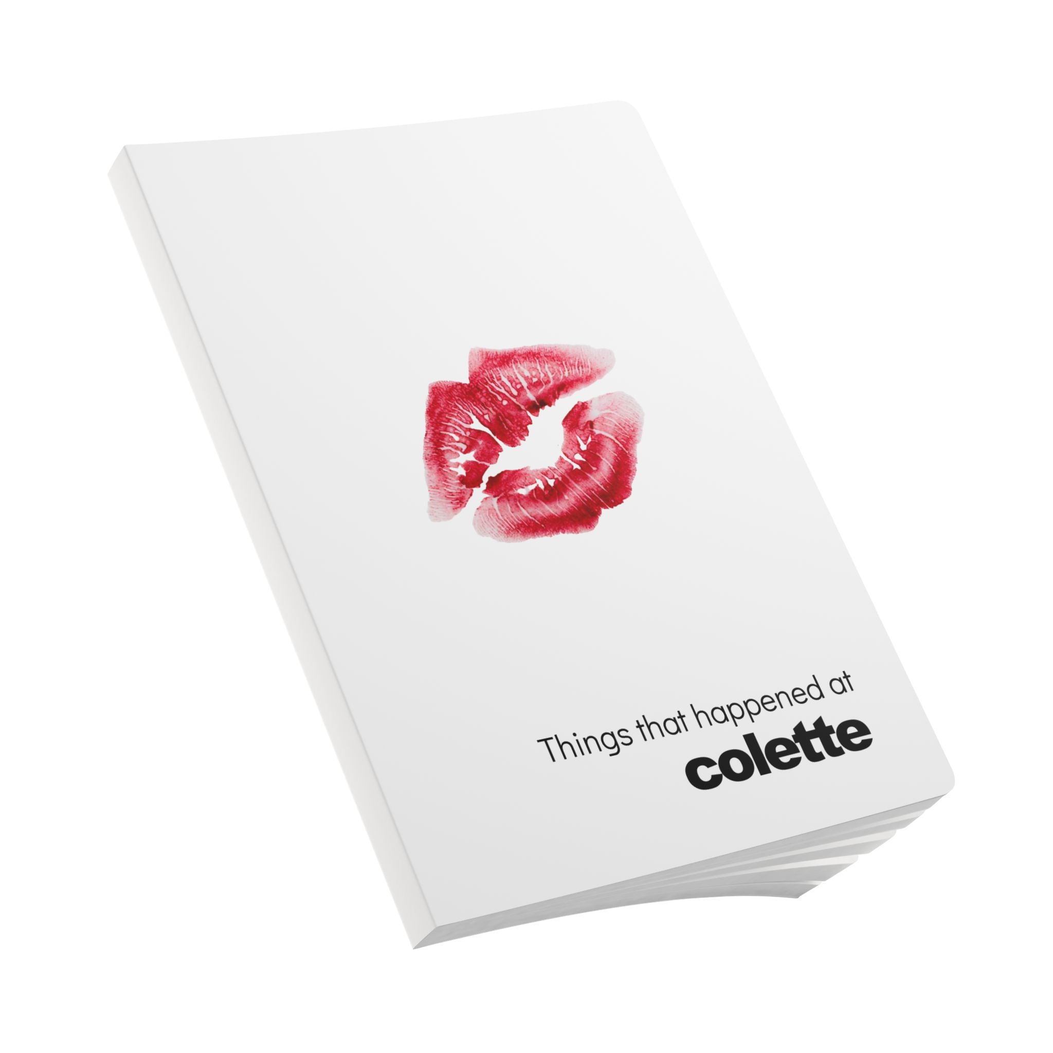 Softcover Journal — “Things that happened at colette” Kiss Print Notebook