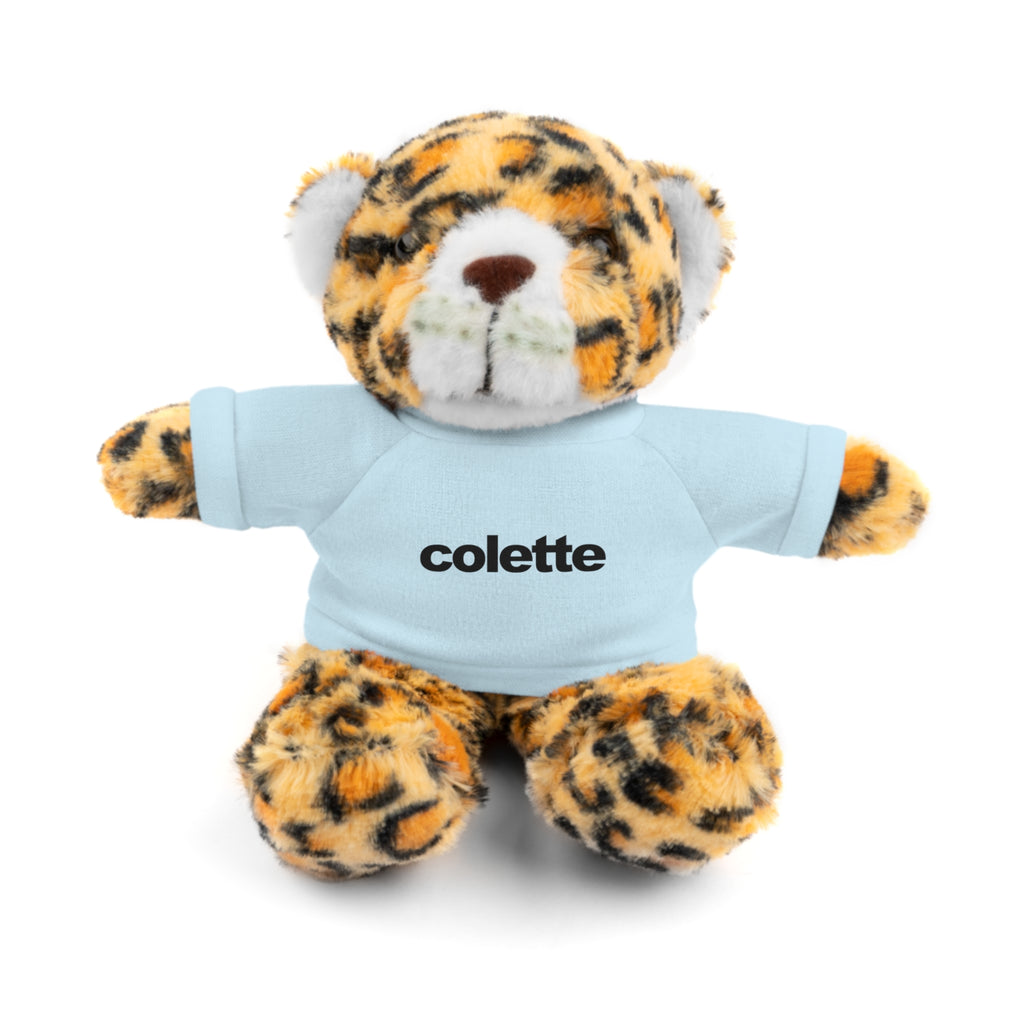 Stuffed Animal with 'colette' Logo Tee - 6 ANIMALS & 6 COLORS