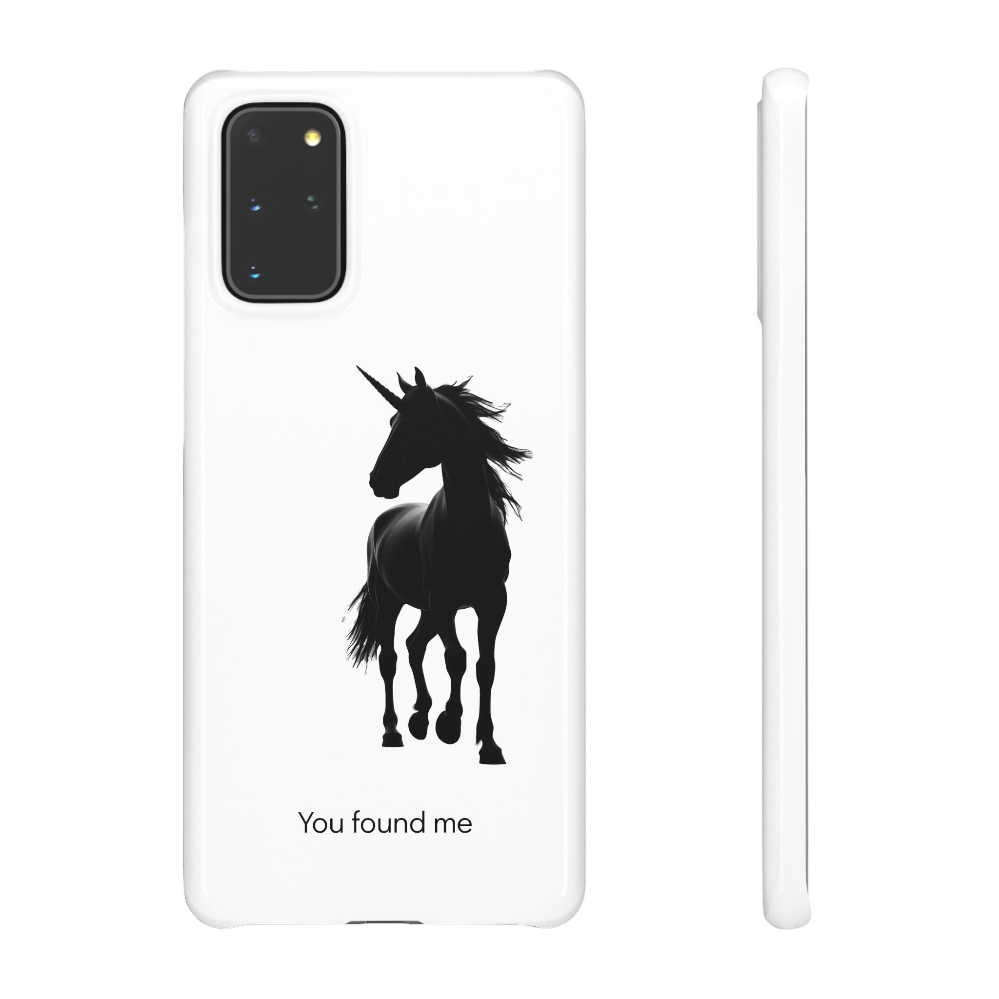 Unicorn Silhouette Phone Case – 'You found me' Protective Snap Case