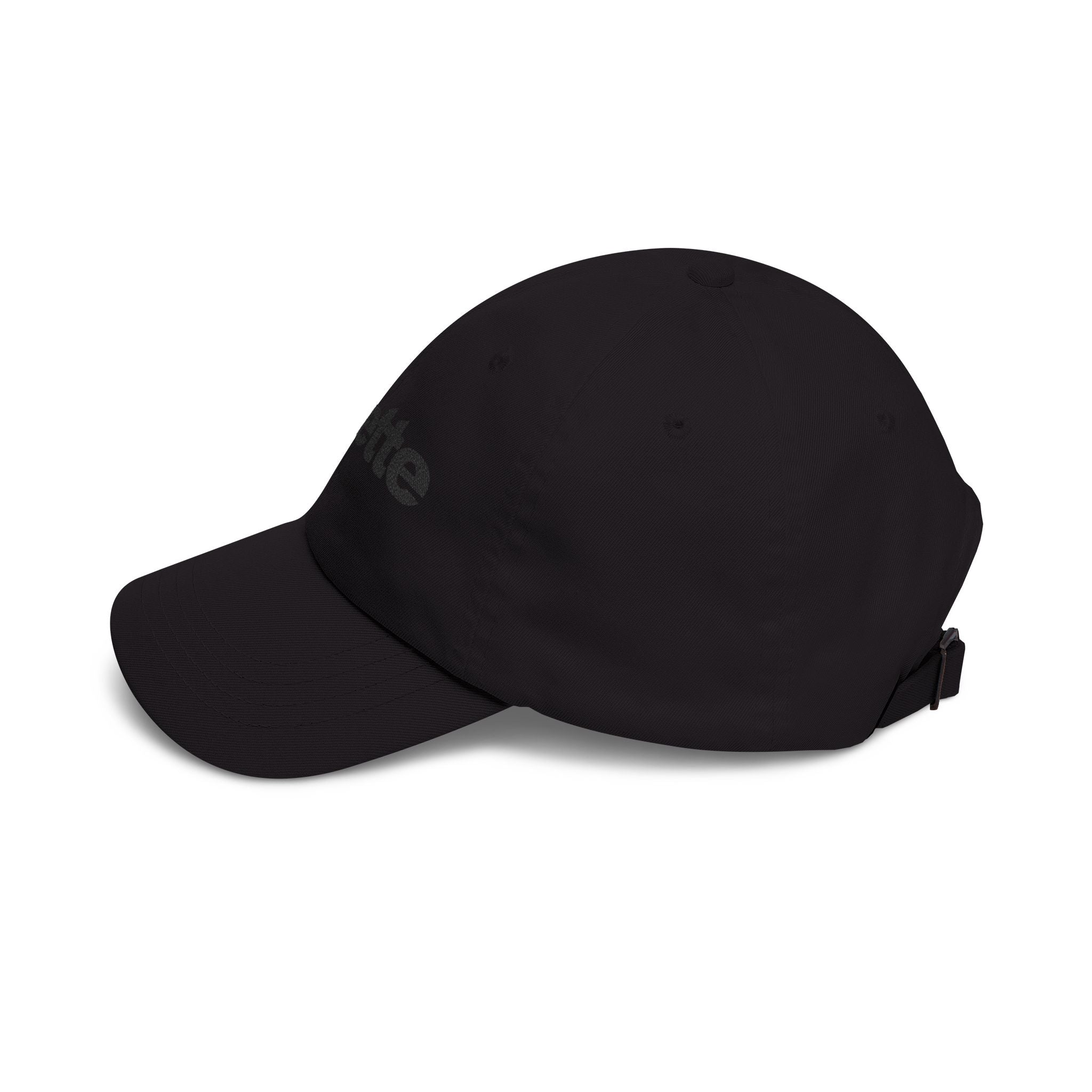 colette Embroidered Dad Cap — Classic Black Baseball Hat