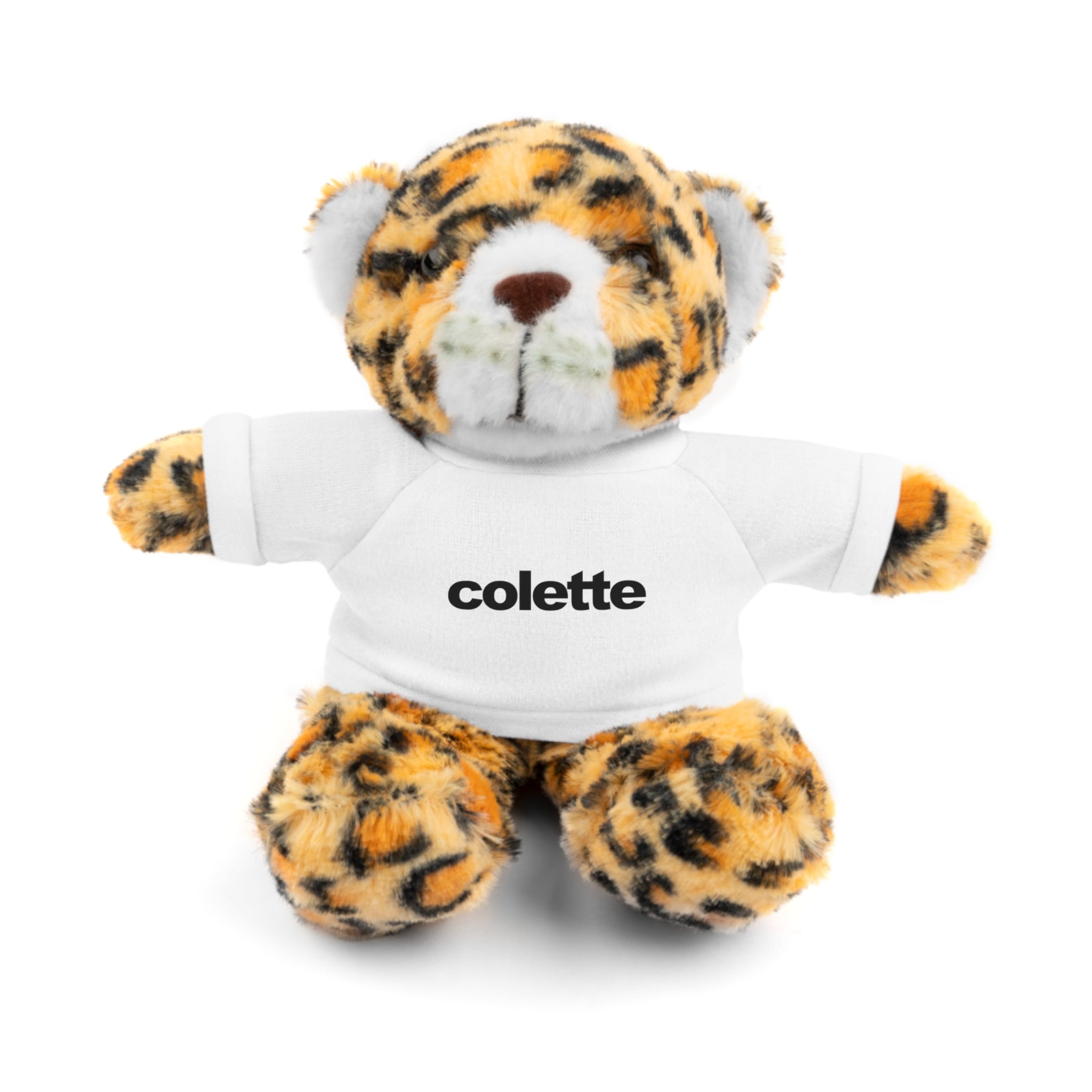 Stuffed Animal with 'colette' Logo Tee - 6 ANIMALS & 6 COLORS