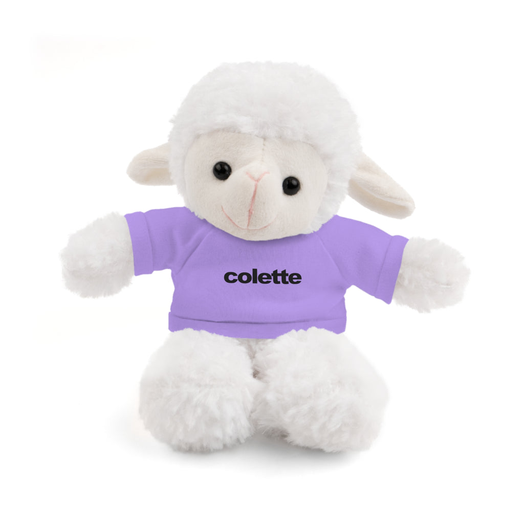 Stuffed Animal with 'colette' Logo Tee - 6 ANIMALS & 6 COLORS