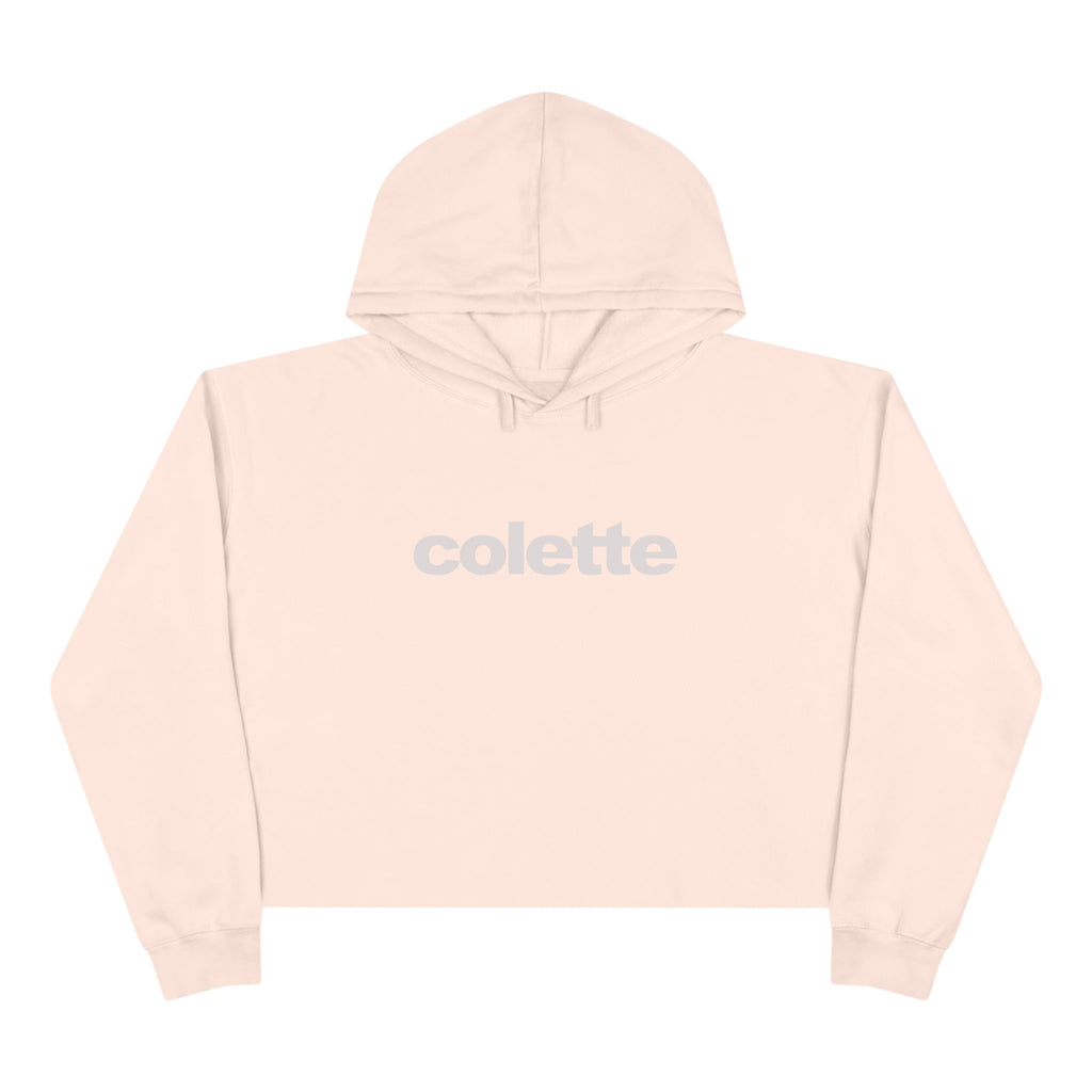 colette Cropped Hoodie — Minimal Logo Crop Sweatshirt