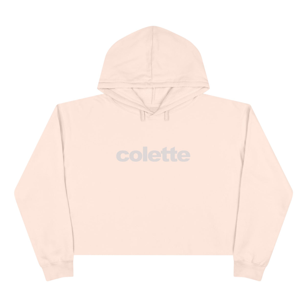colette Cropped Hoodie — Minimal Logo Crop Sweatshirt