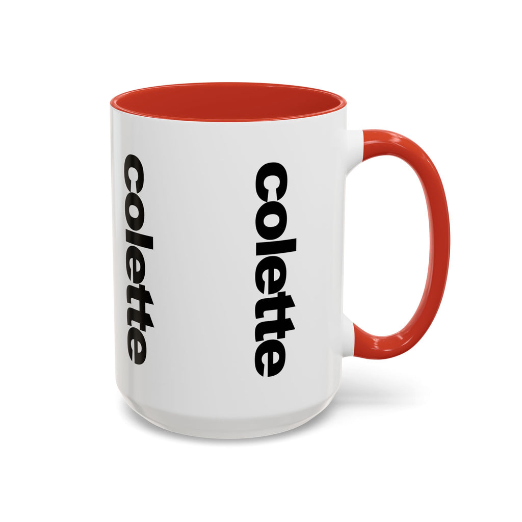 colette Accent Coffee Mug – Color Handle & Interior (11/15oz)