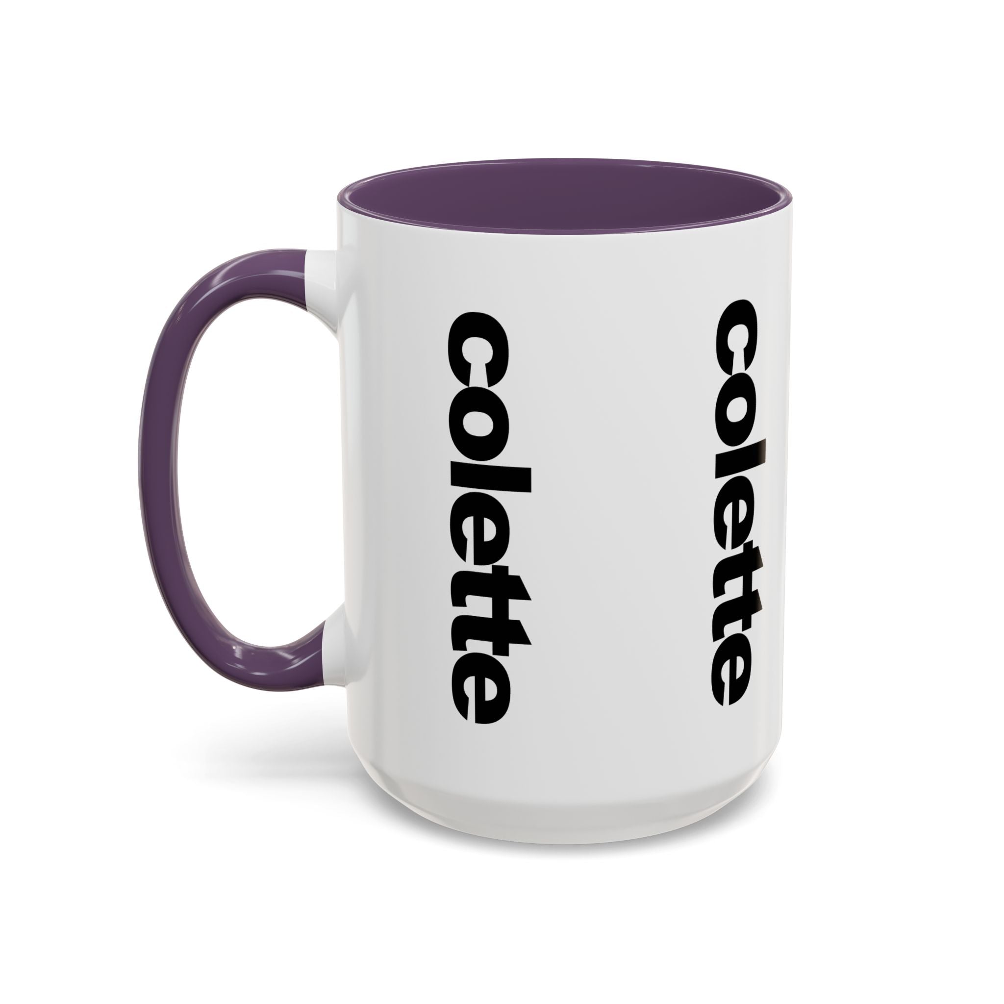 colette Accent Coffee Mug – Color Handle & Interior (11/15oz)