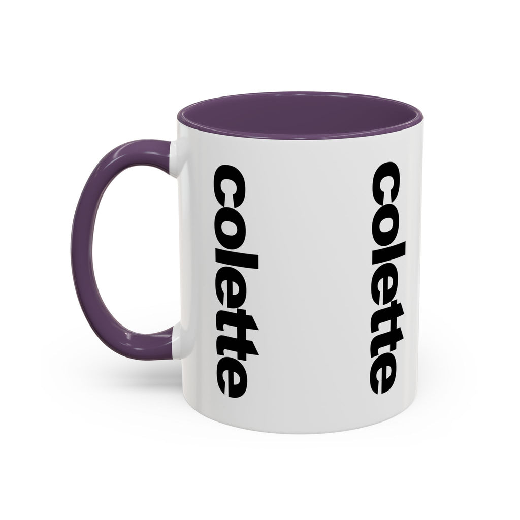colette Accent Coffee Mug – Color Handle & Interior (11/15oz)
