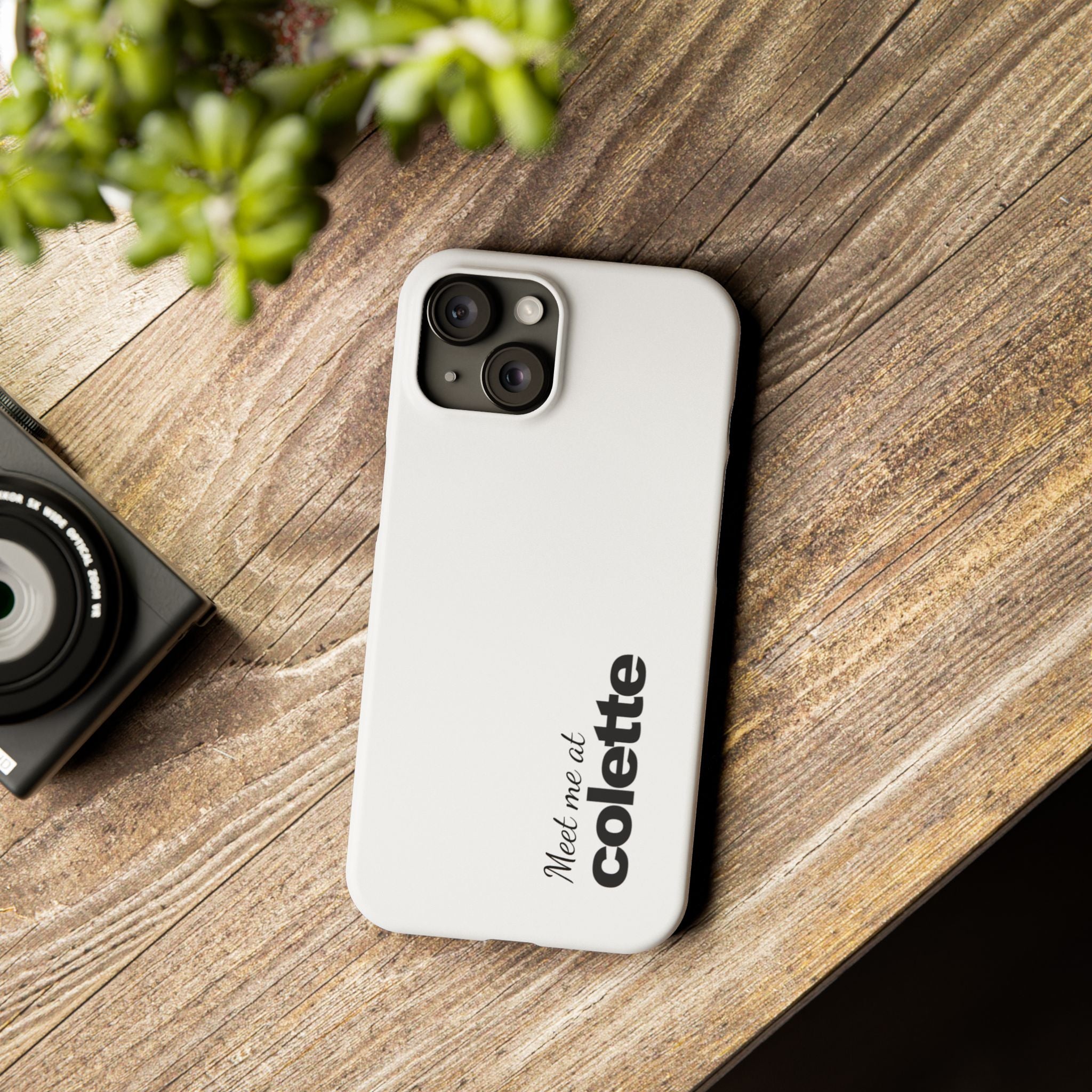 Slim Phone Case — "Meet me at colette" Phone Cover 'colette' logo