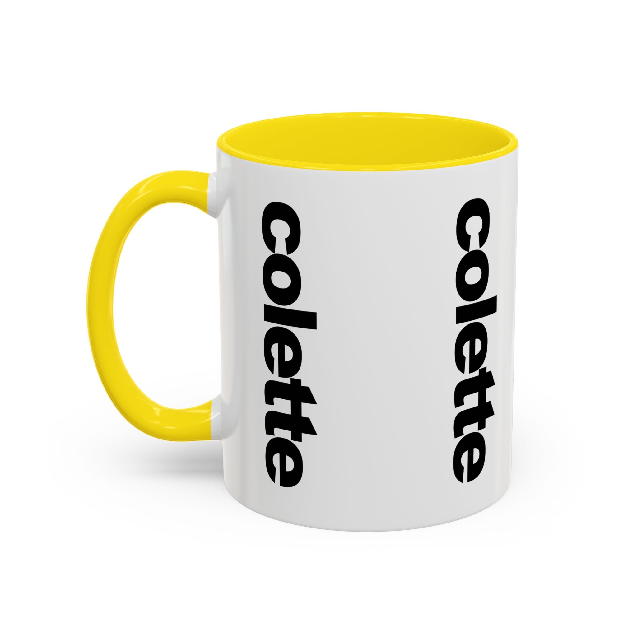 colette Accent Coffee Mug – Color Handle & Interior (11/15oz)