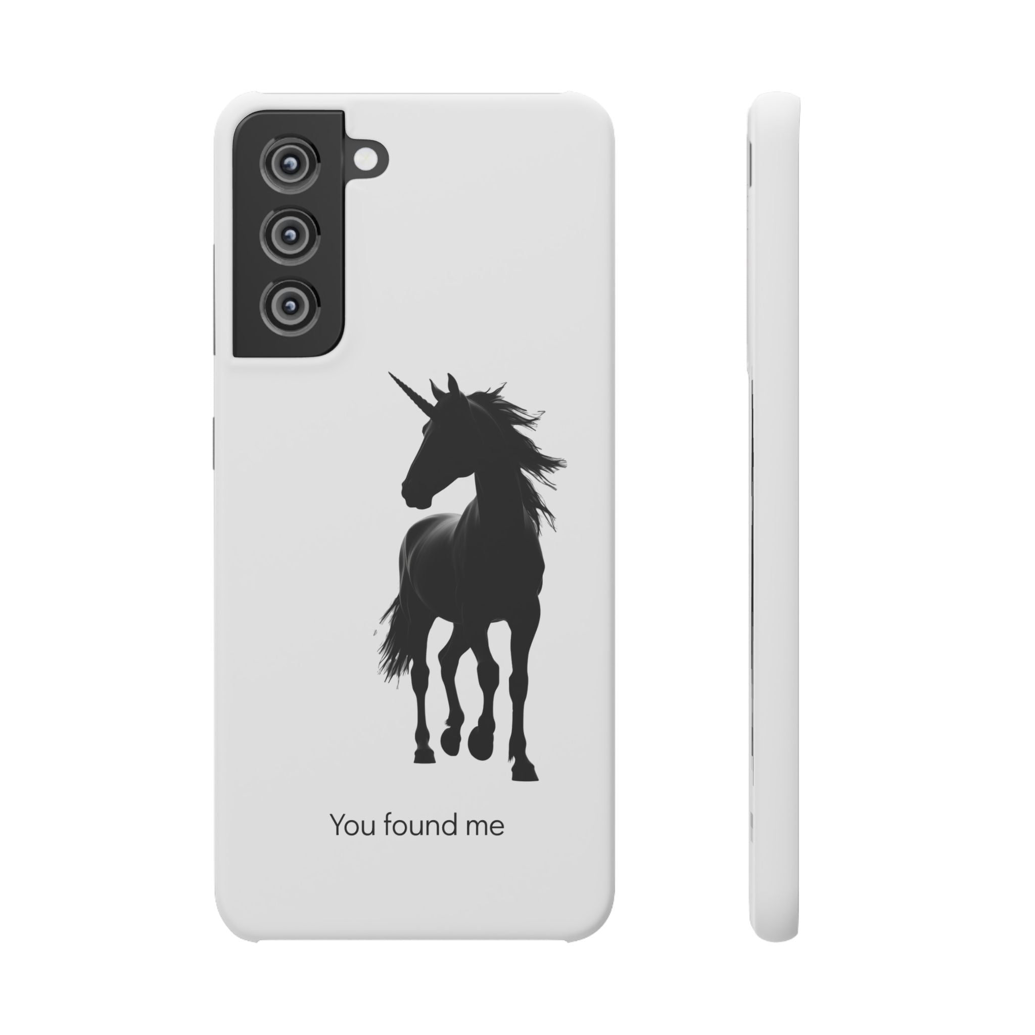 Unicorn Silhouette Phone Case – 'You found me' Protective Snap Case