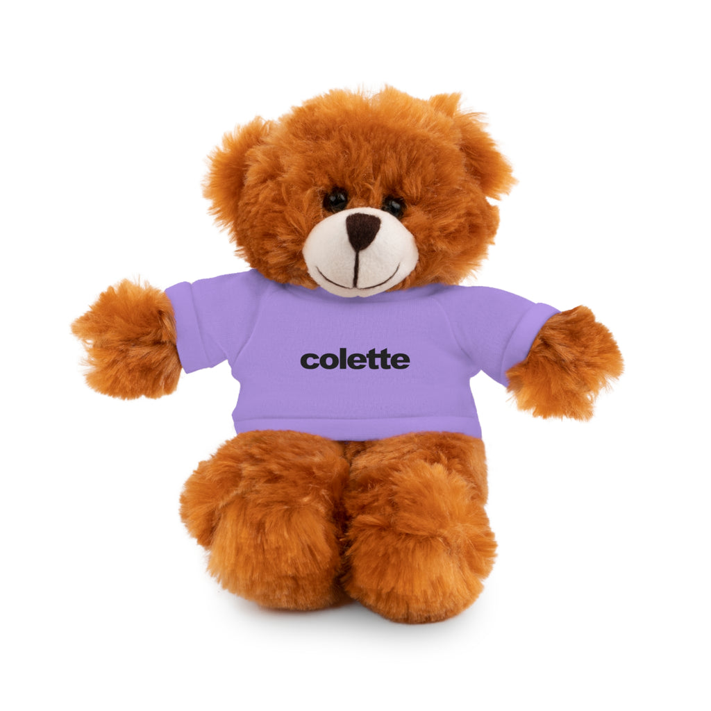Stuffed Animal with 'colette' Logo Tee - 6 ANIMALS & 6 COLORS