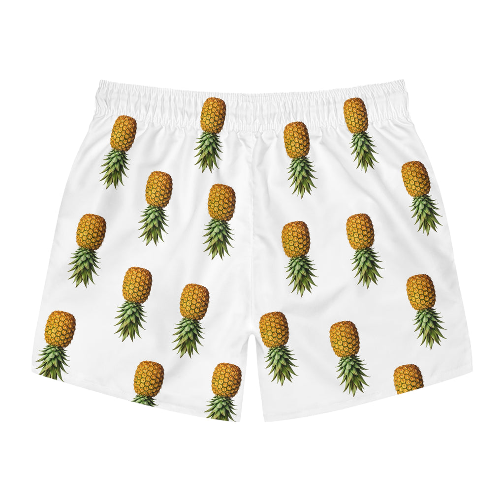 Pineapple Print Swim Trunks