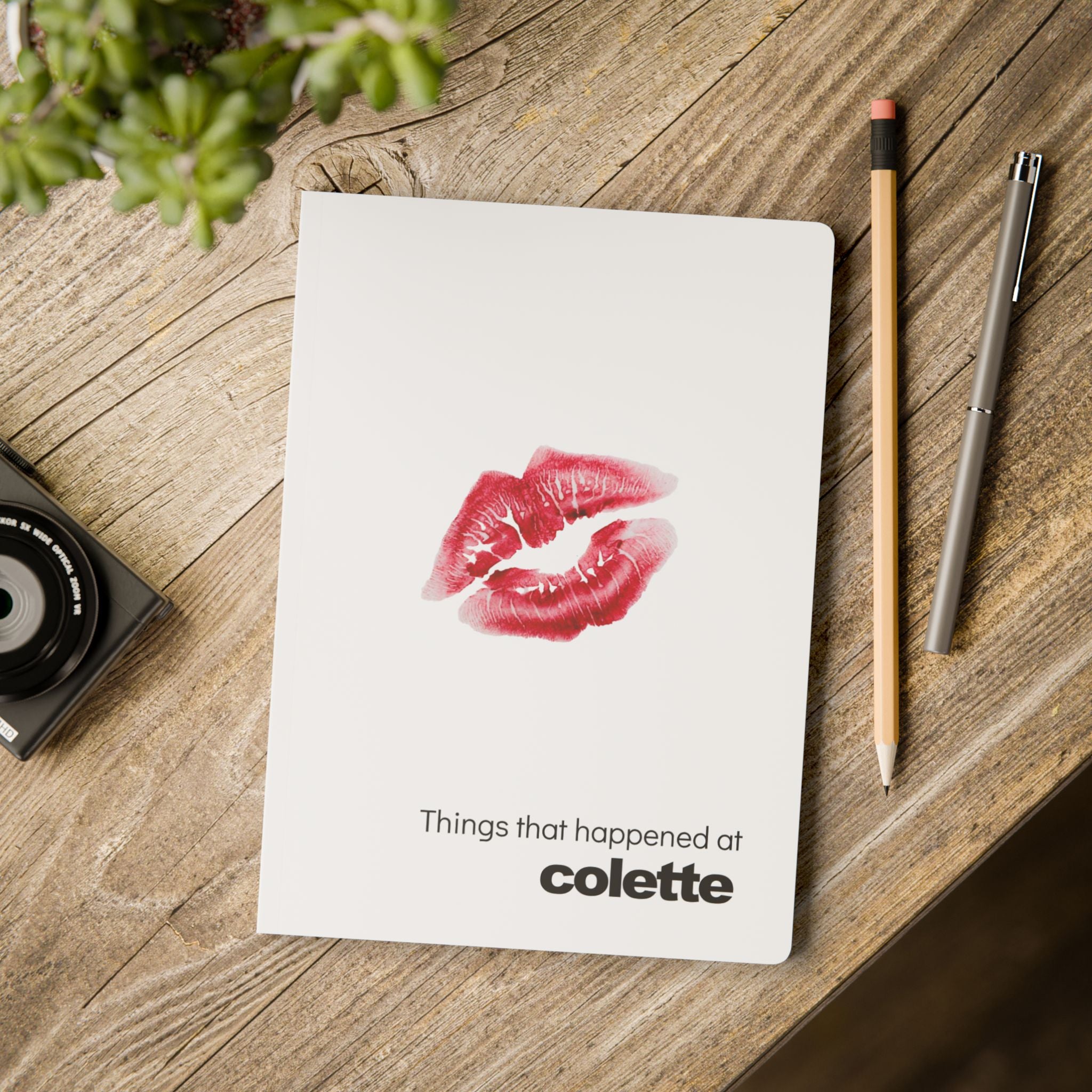 Softcover Journal — “Things that happened at colette” Kiss Print Notebook