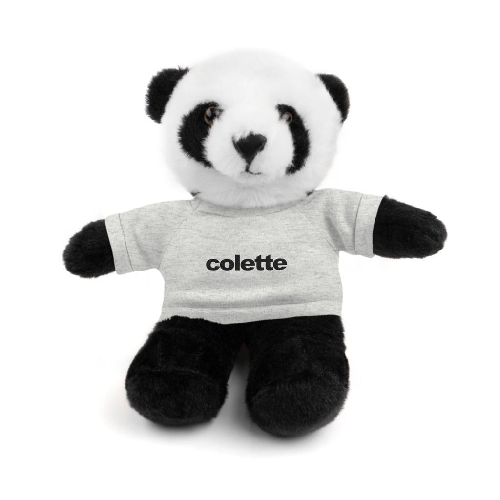 Stuffed Animal with 'colette' Logo Tee - 6 ANIMALS & 6 COLORS