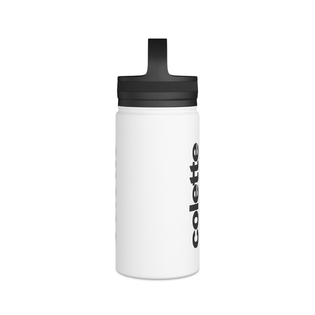 Insulated Stainless Steel Water Bottle with Handle Lid - 'colette' Logo