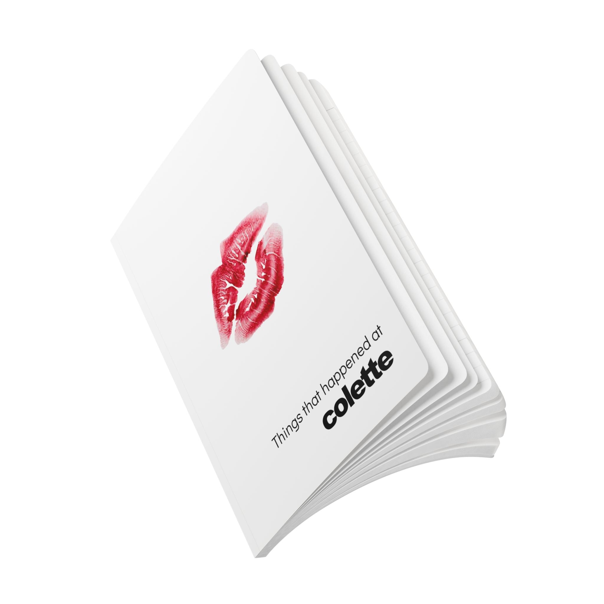 Softcover Journal — “Things that happened at colette” Kiss Print Notebook