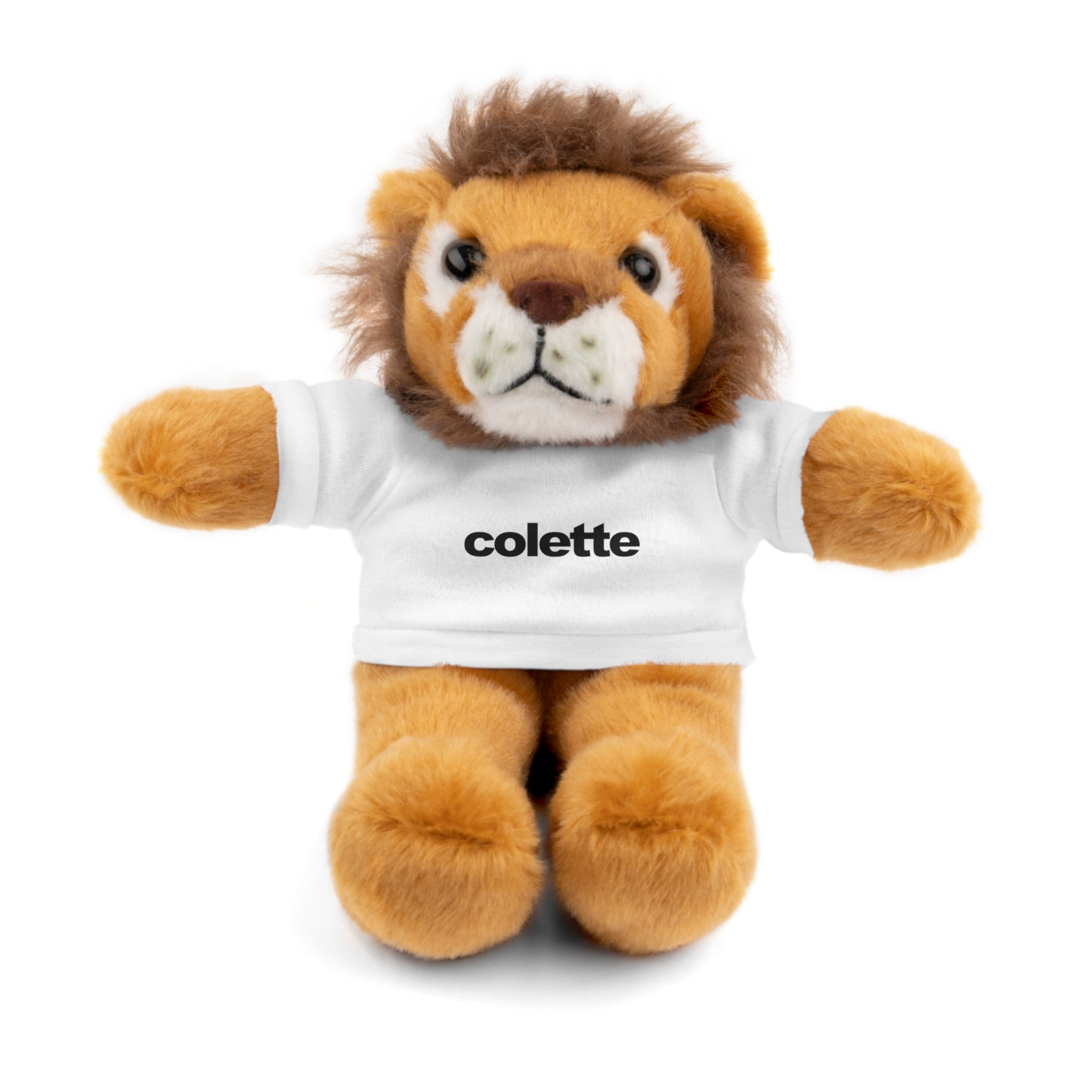 Stuffed Animal with 'colette' Logo Tee - 6 ANIMALS & 6 COLORS
