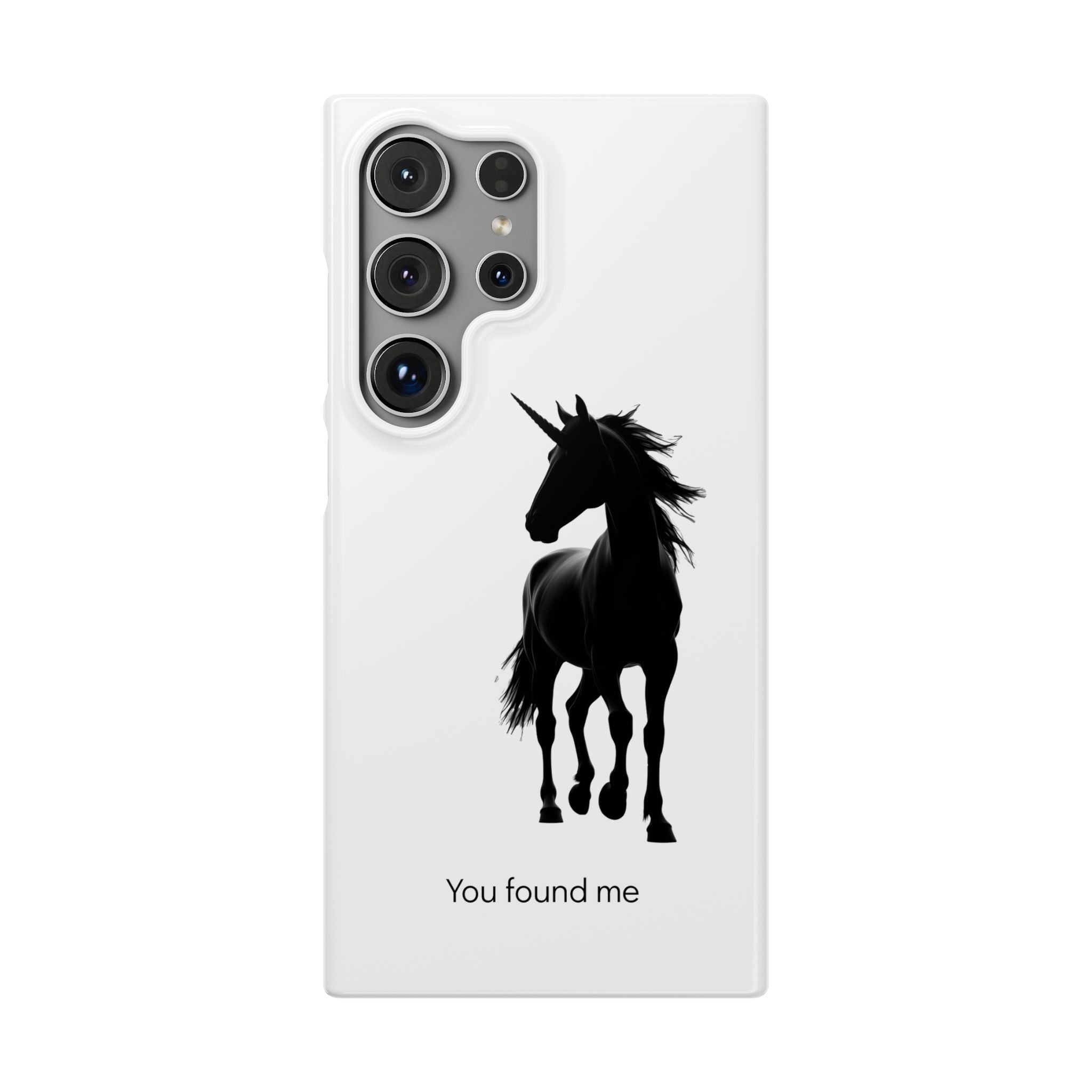 Unicorn Silhouette Phone Case – 'You found me' Protective Snap Case