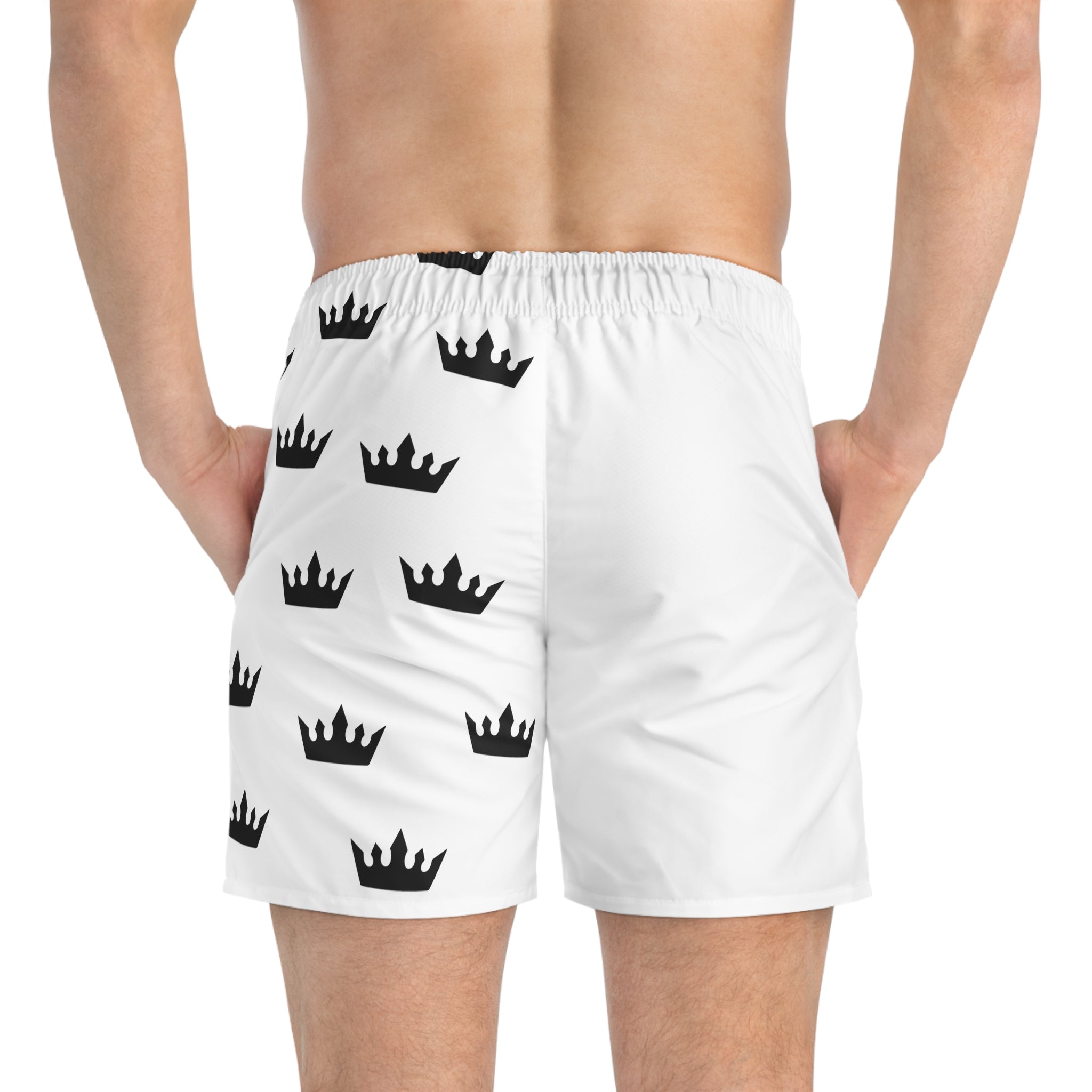 Crown Print Swim Trunks - King of Swing