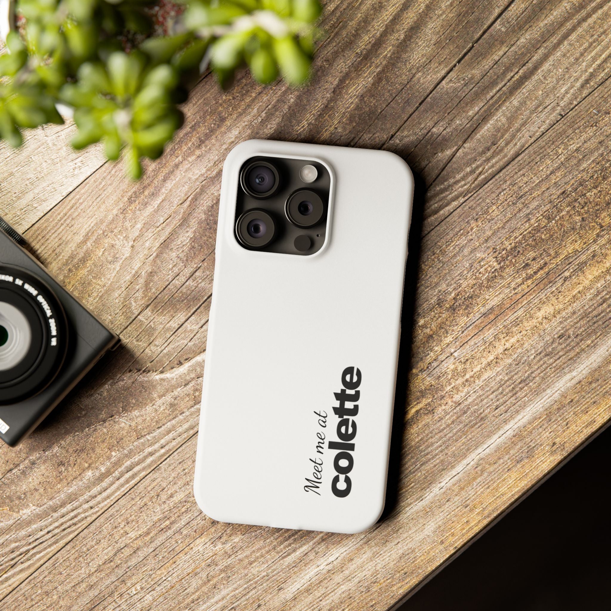 Slim Phone Case — "Meet me at colette" Phone Cover 'colette' logo