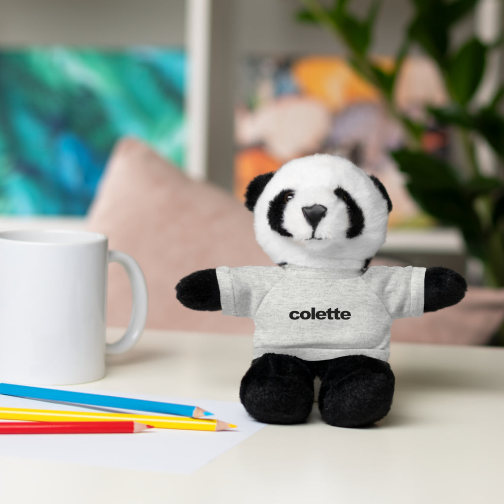 Stuffed Animal with 'colette' Logo Tee - 6 ANIMALS & 6 COLORS