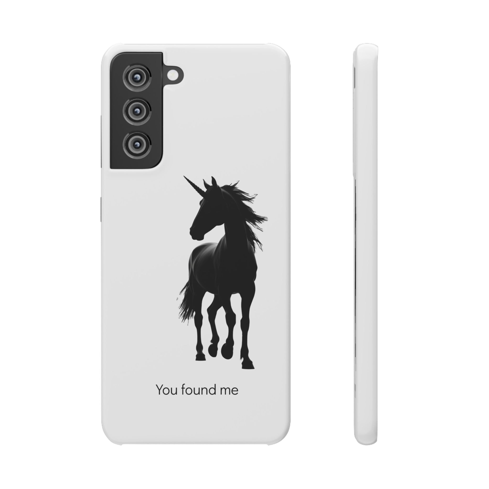 Unicorn Silhouette Phone Case – 'You found me' Protective Snap Case